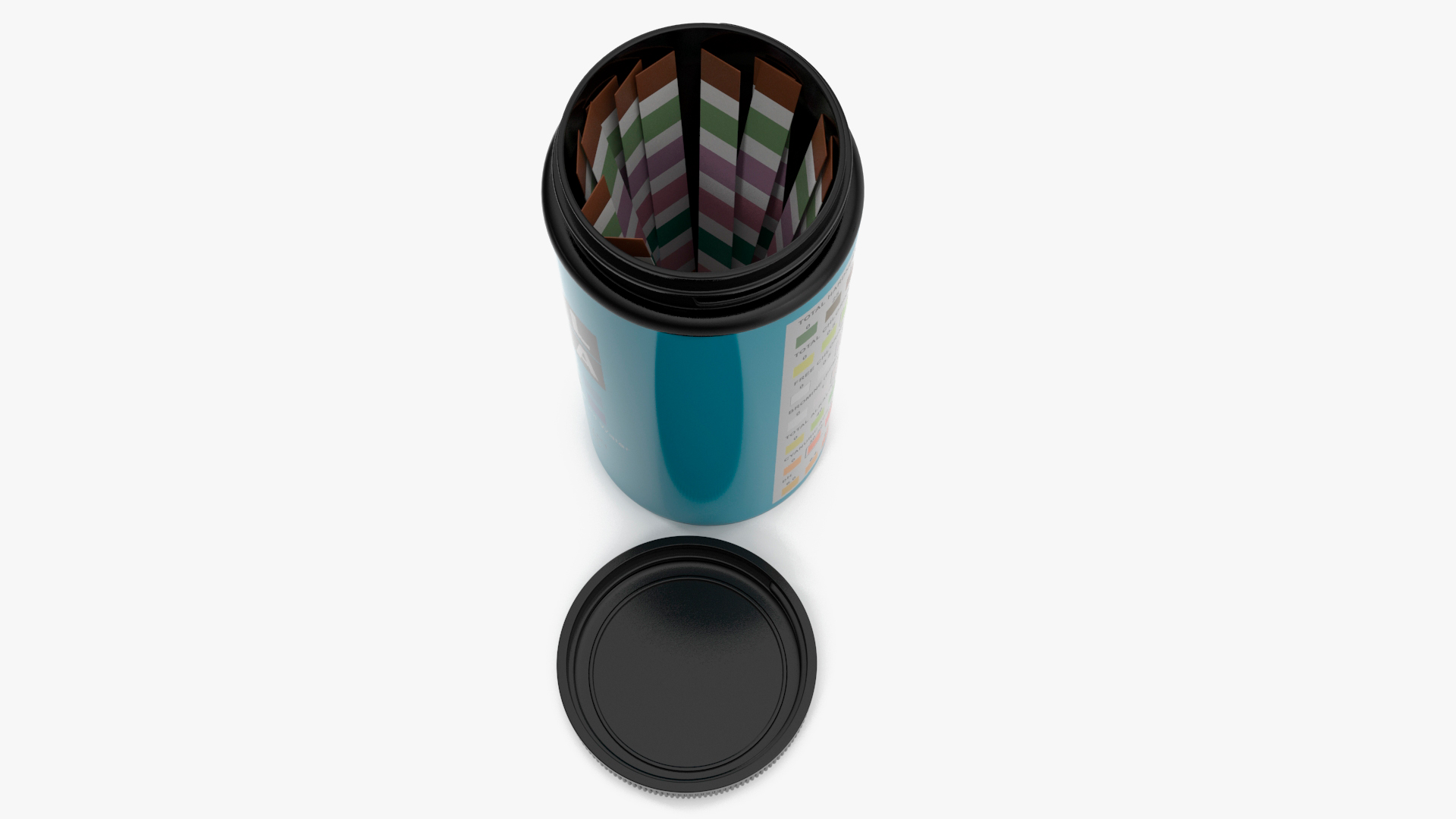 JNV Direct Chlorine Pool Water Tests Jar Opened 3D