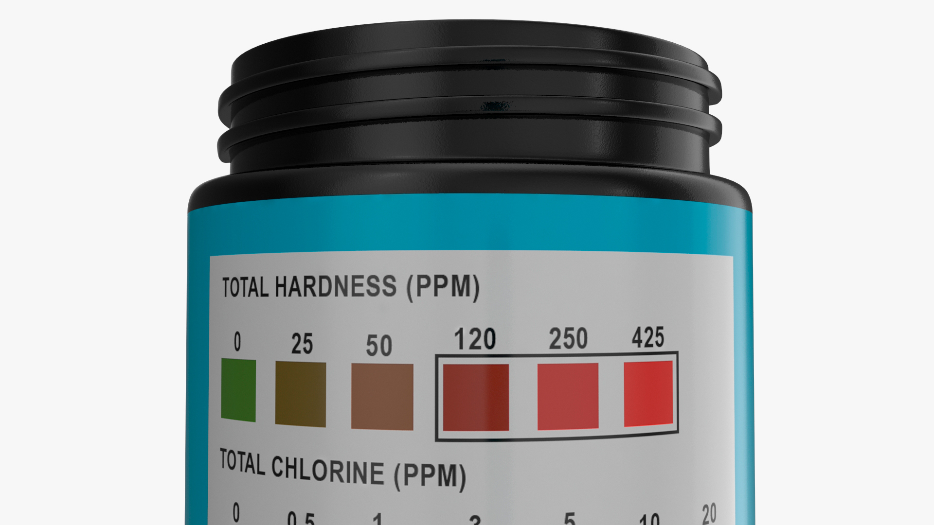 JNV Direct Chlorine Pool Water Tests Jar Opened 3D
