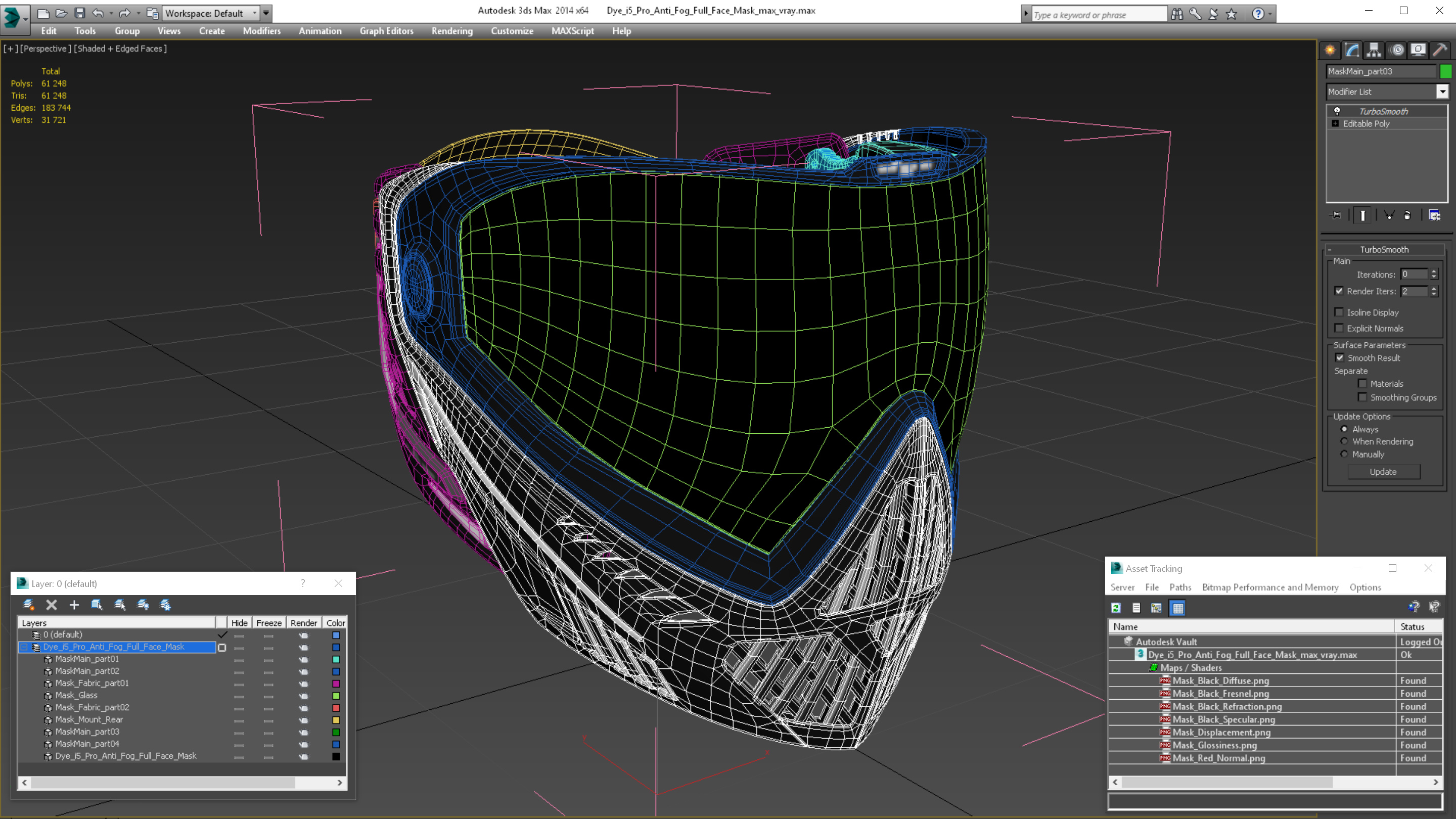 Dye i5 Pro Anti Fog Full Face Mask 3D model