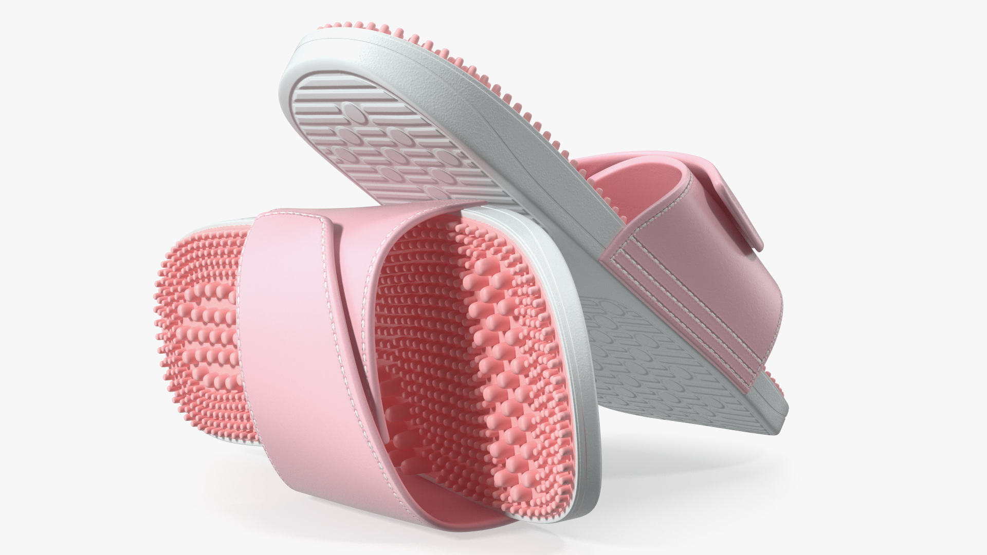 3D model Acupoint Massage Slippers Pink