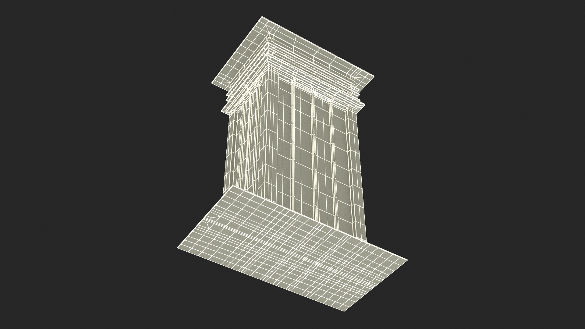 3D Square Black Metal Chimney