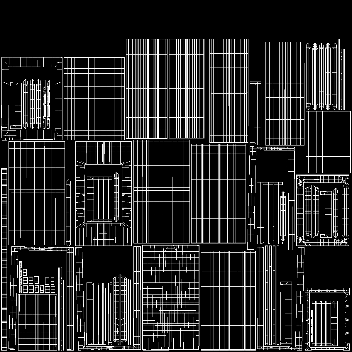 3D Square Black Metal Chimney