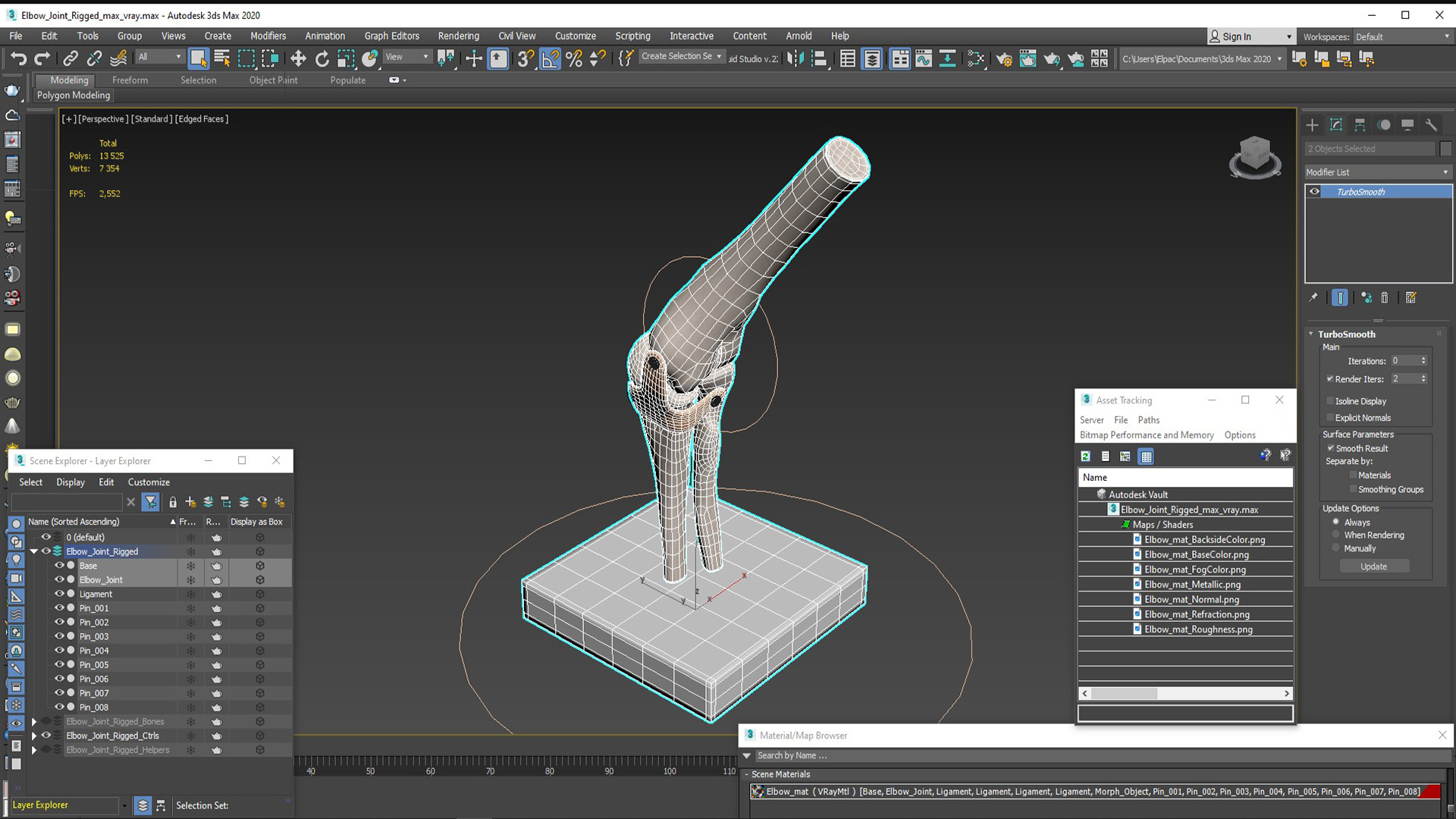 Elbow Joint Rigged for Maya 3D