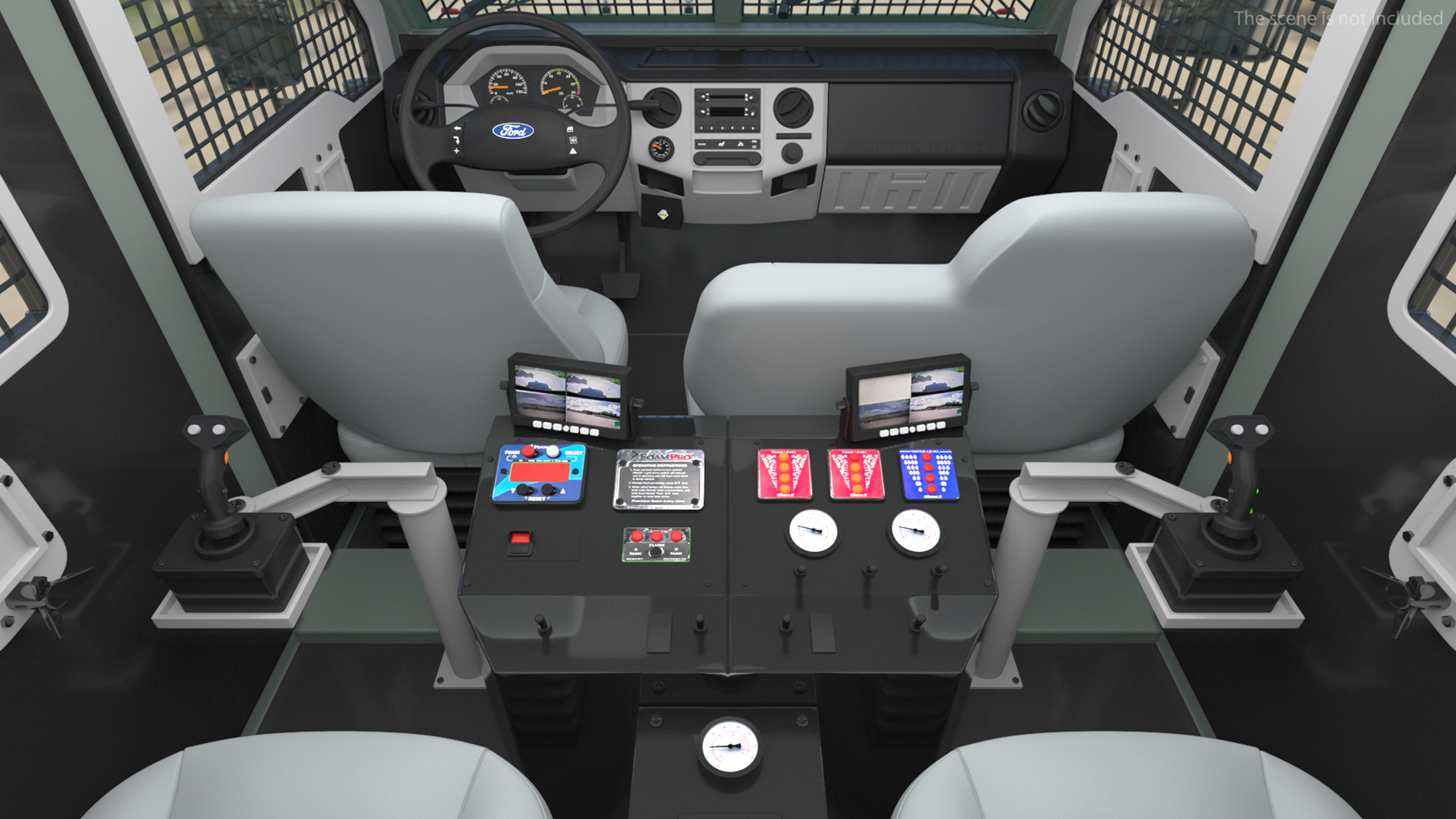 3D Riot Control Vehicle Green
