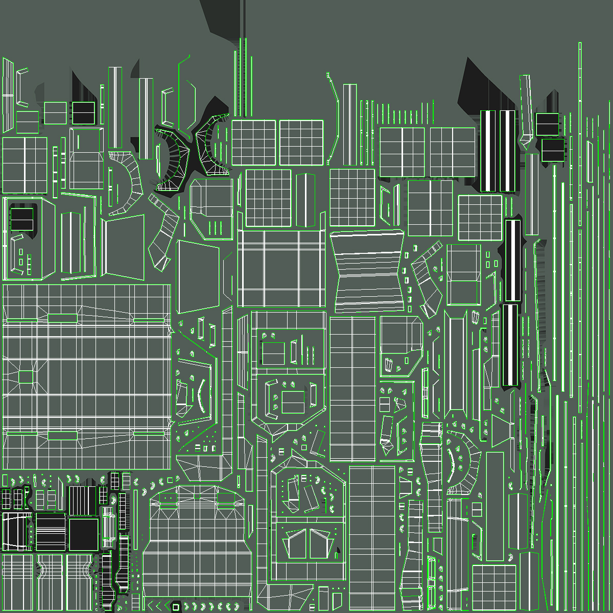 3D Riot Control Vehicle Green