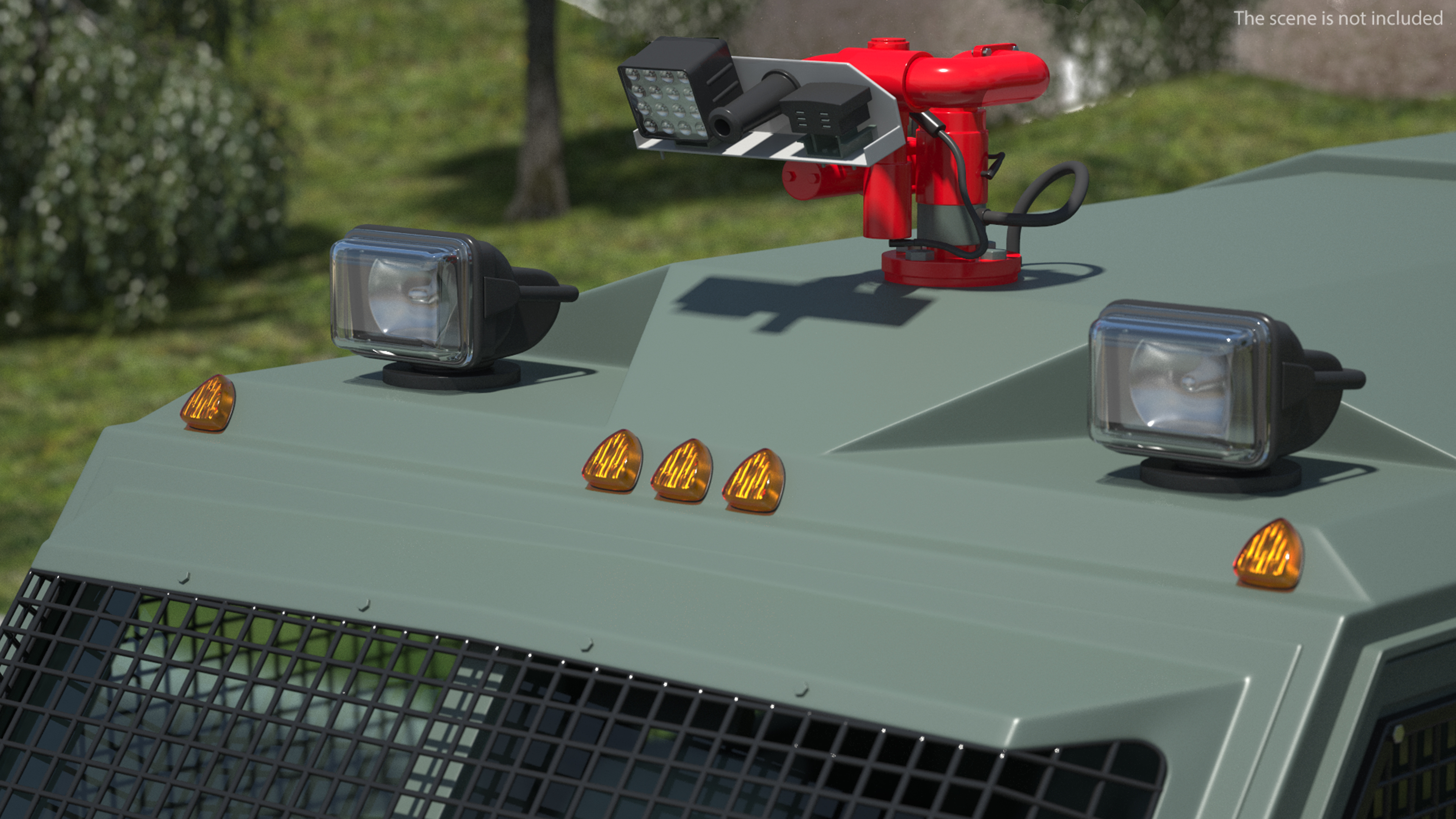 3D Riot Control Vehicle Green