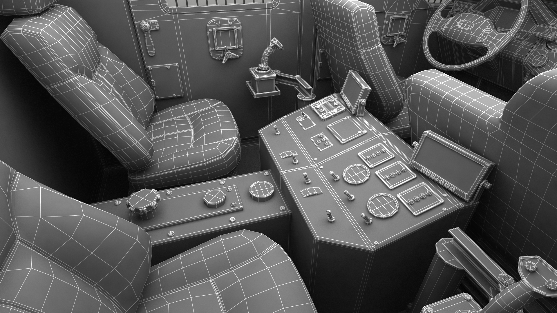 3D Riot Control Vehicle Green