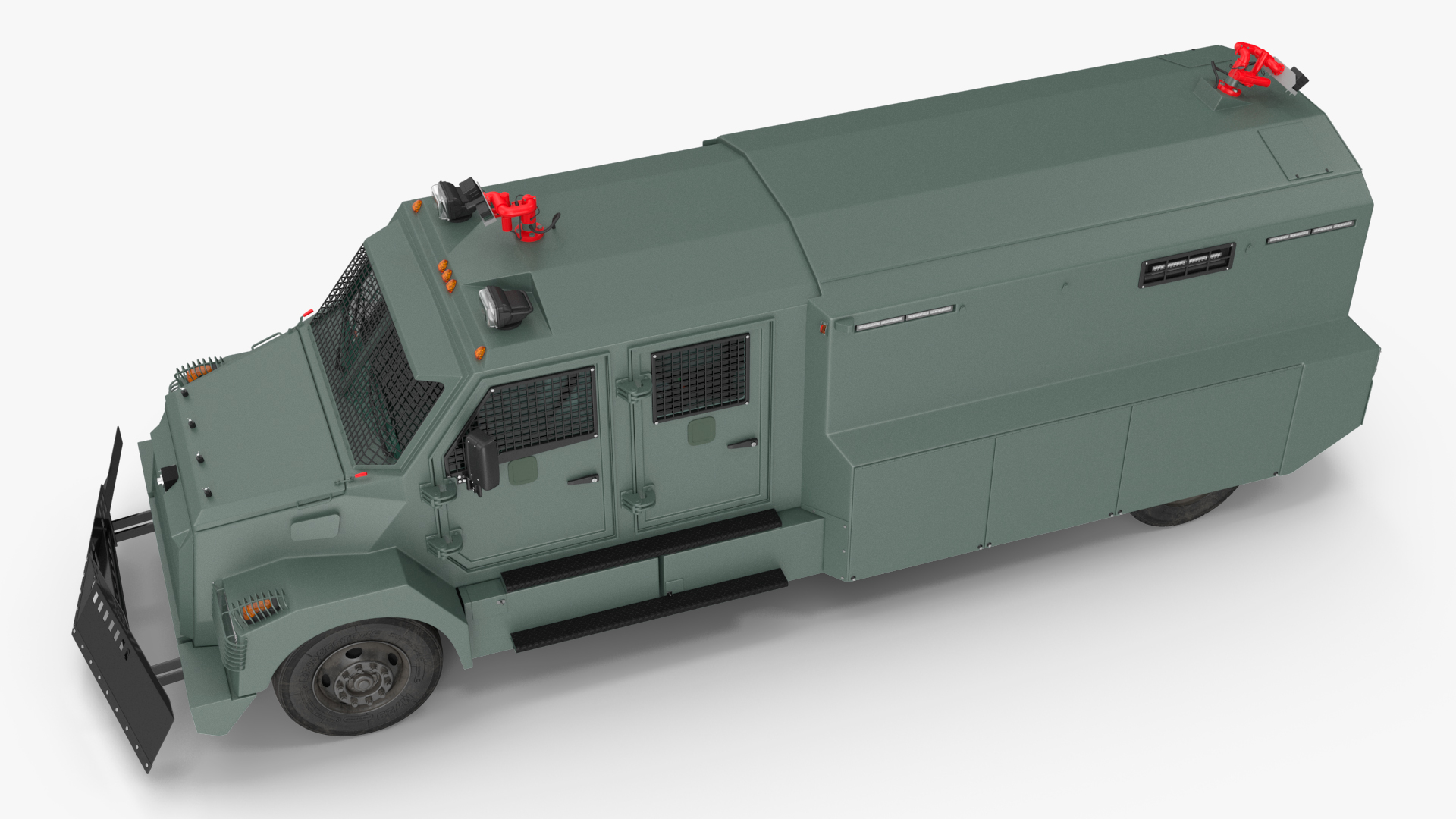 3D Riot Control Vehicle Green