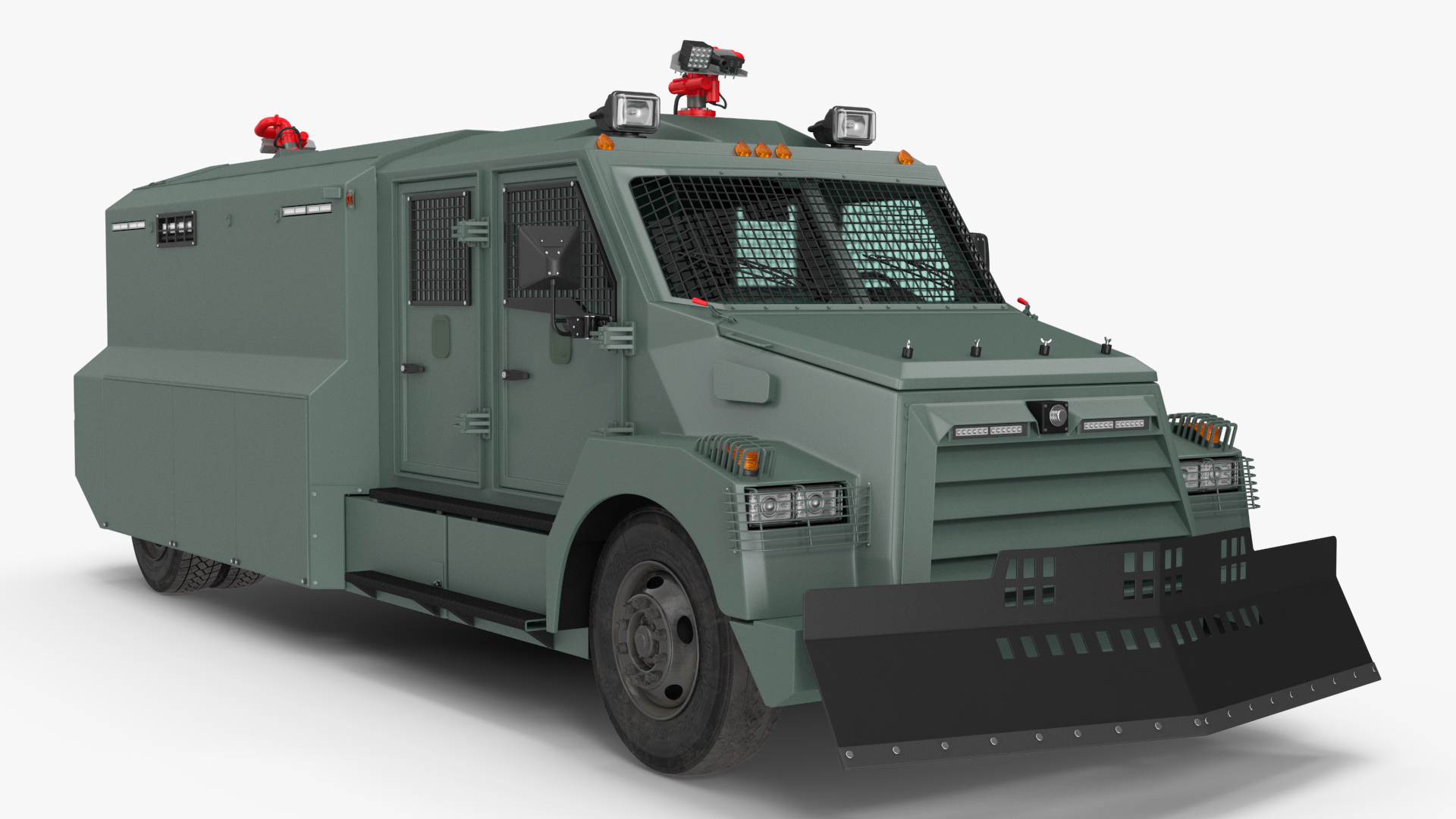 3D Riot Control Vehicle Green