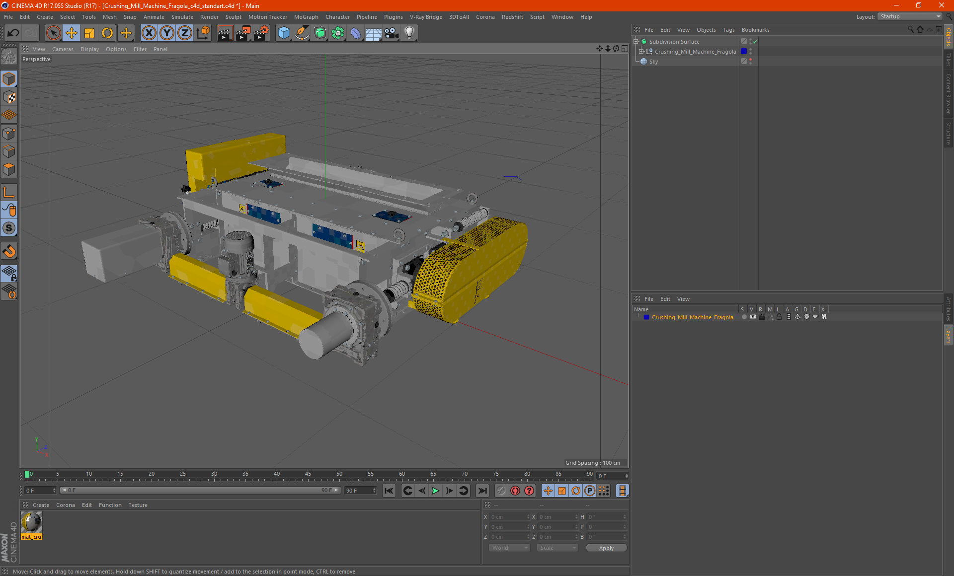 Crushing Mill Machine Fragola 3D model