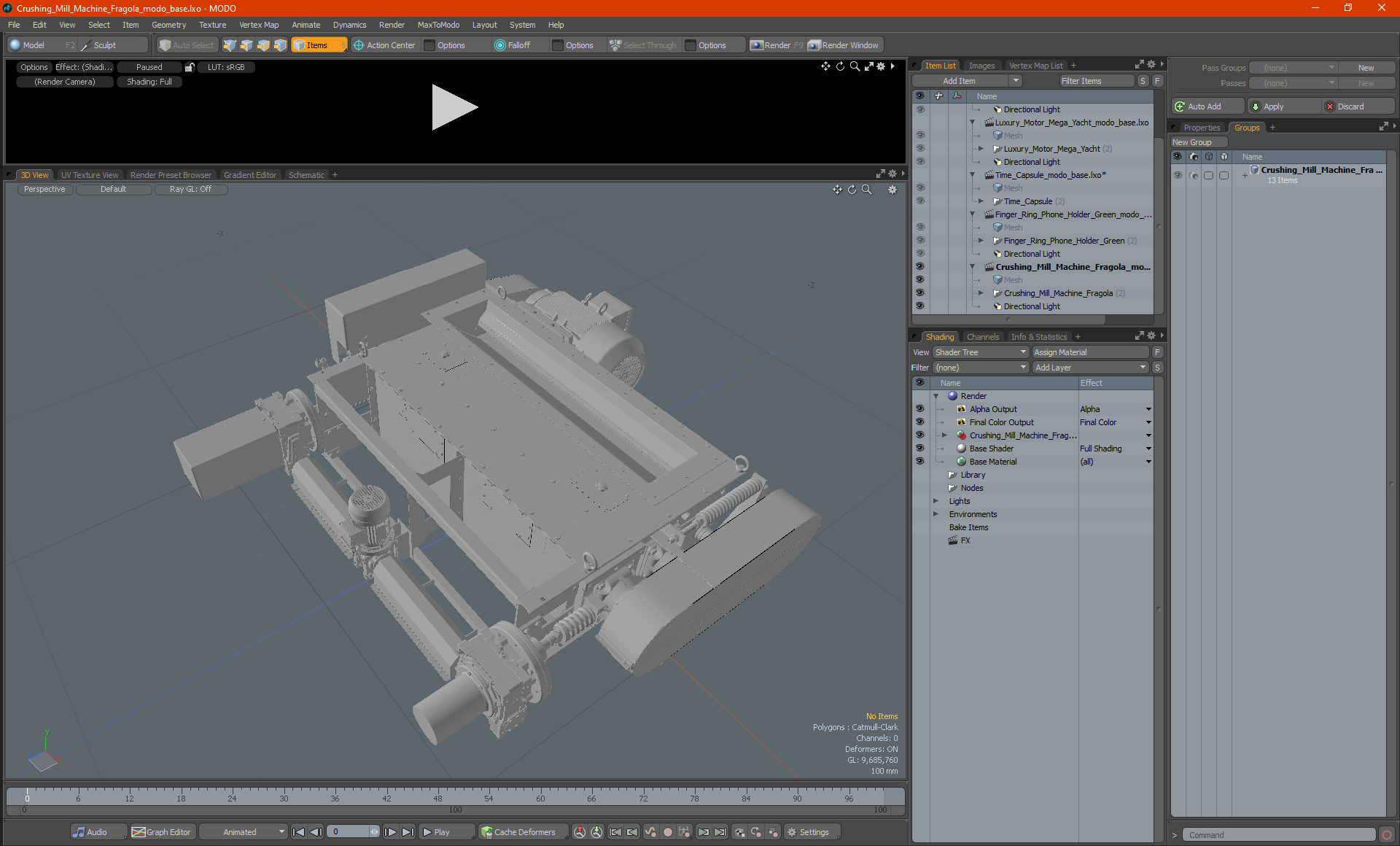 Crushing Mill Machine Fragola 3D model