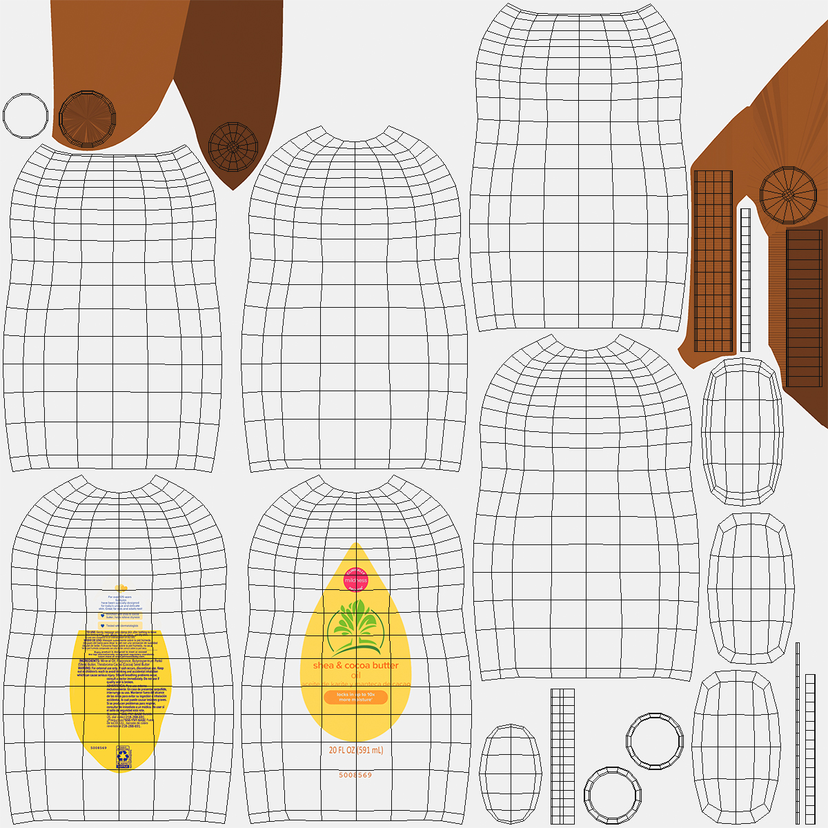 Gentle Baby Oil Yellow 3D