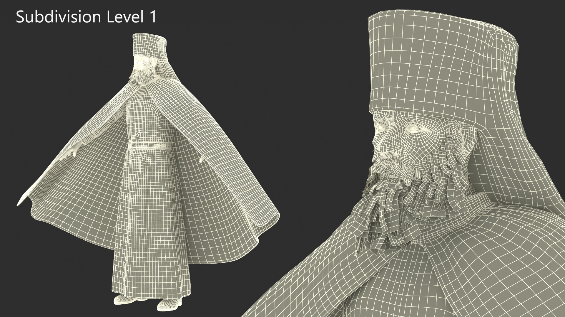 Orthodox Monk Fully Dressed Rigged 3D model