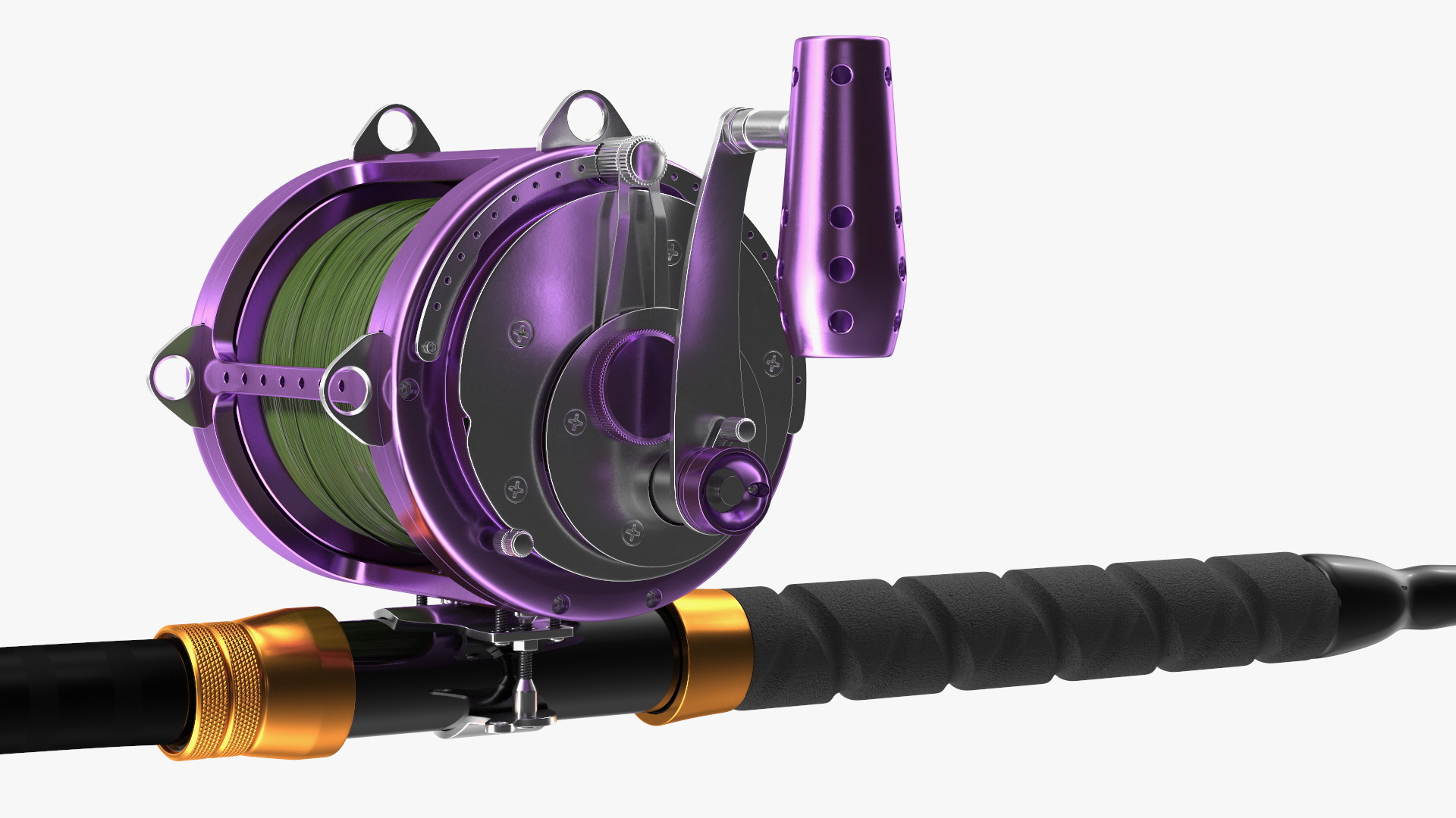 3D Fishing Reel Long Dredge Rod model