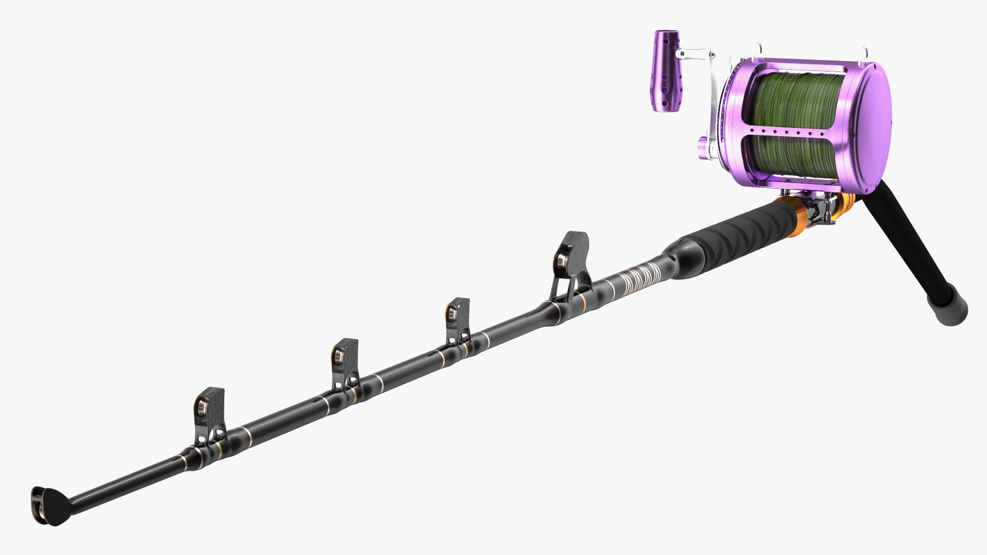 3D Fishing Reel Long Dredge Rod model