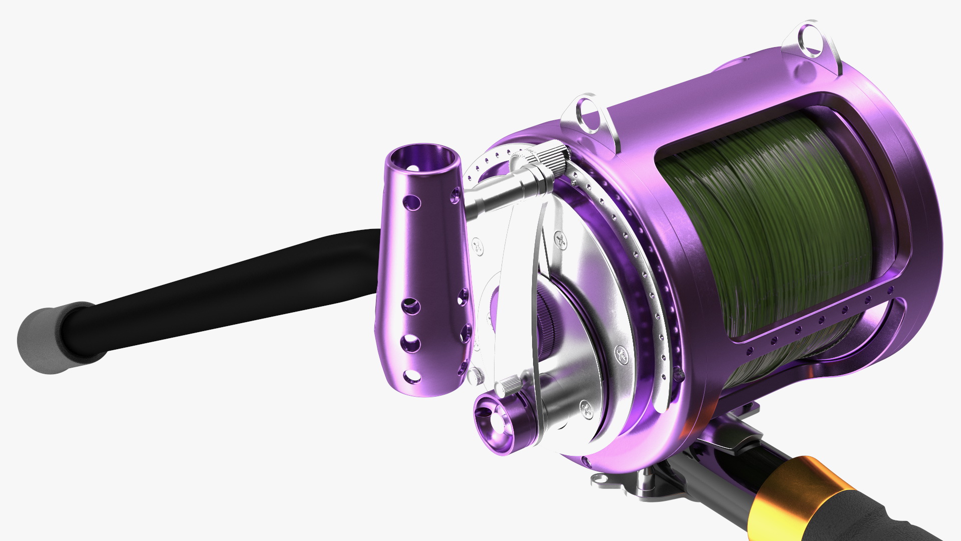 3D Fishing Reel Long Dredge Rod model