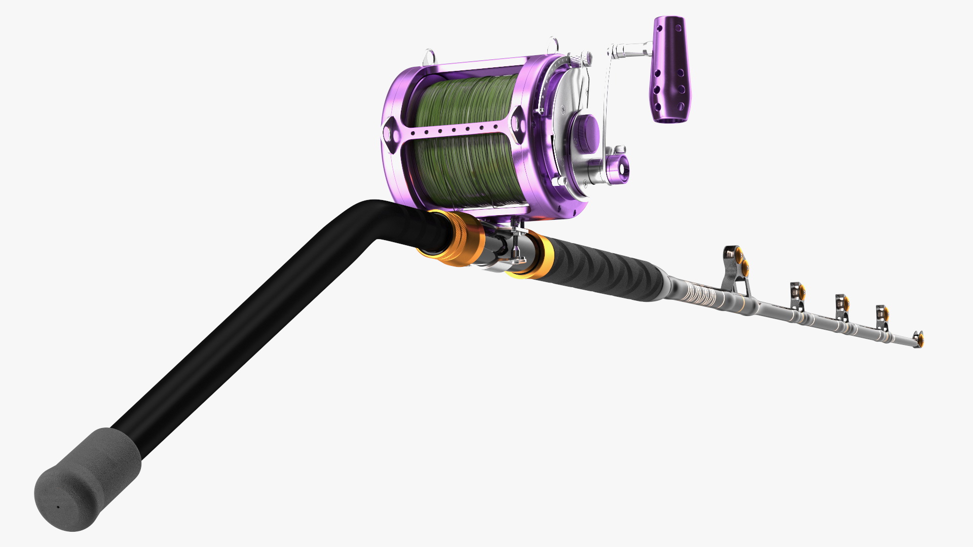 3D Fishing Reel Long Dredge Rod model