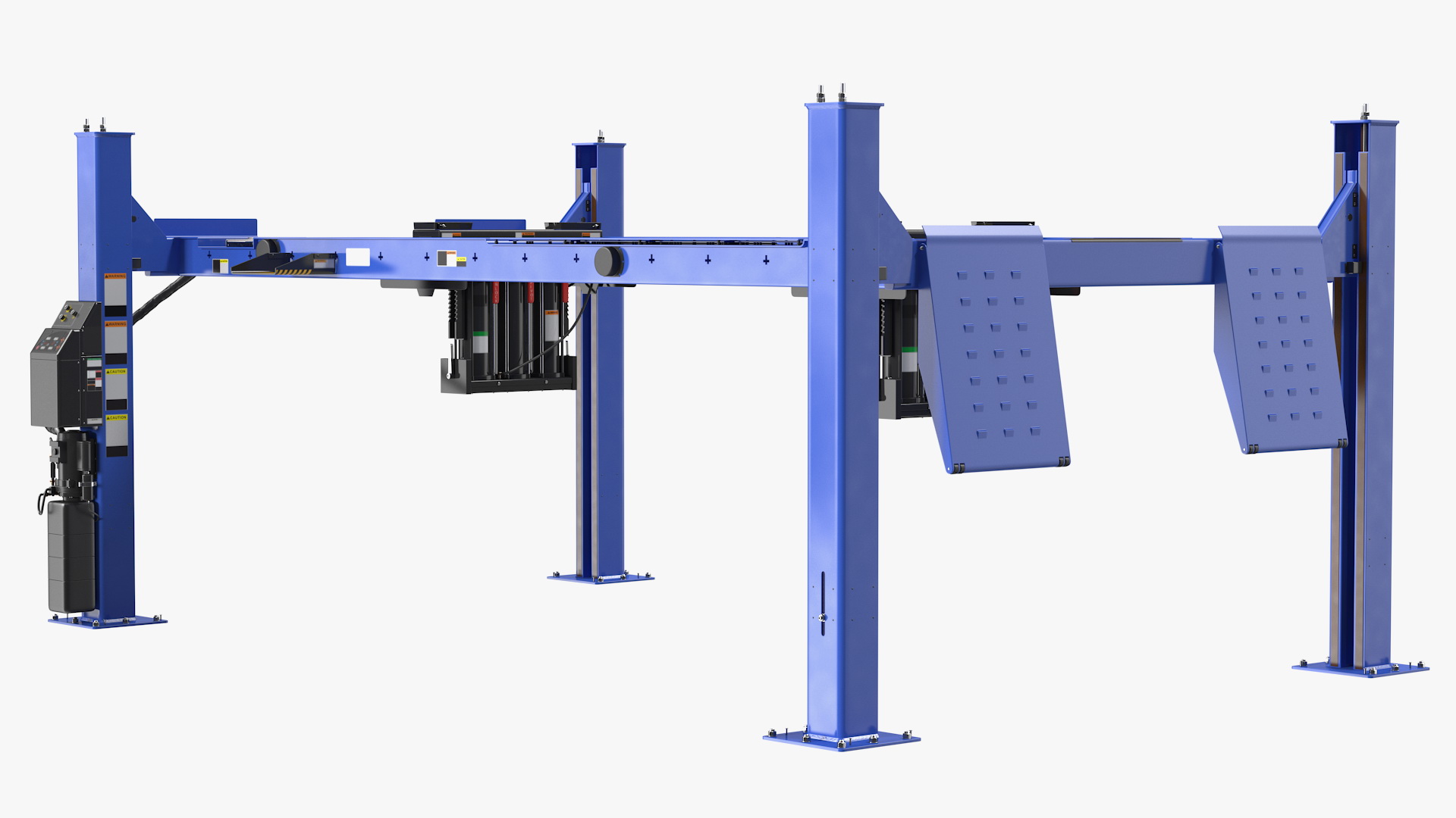 Wheel Aligner Car Equipment with Lift Rigged 3D model