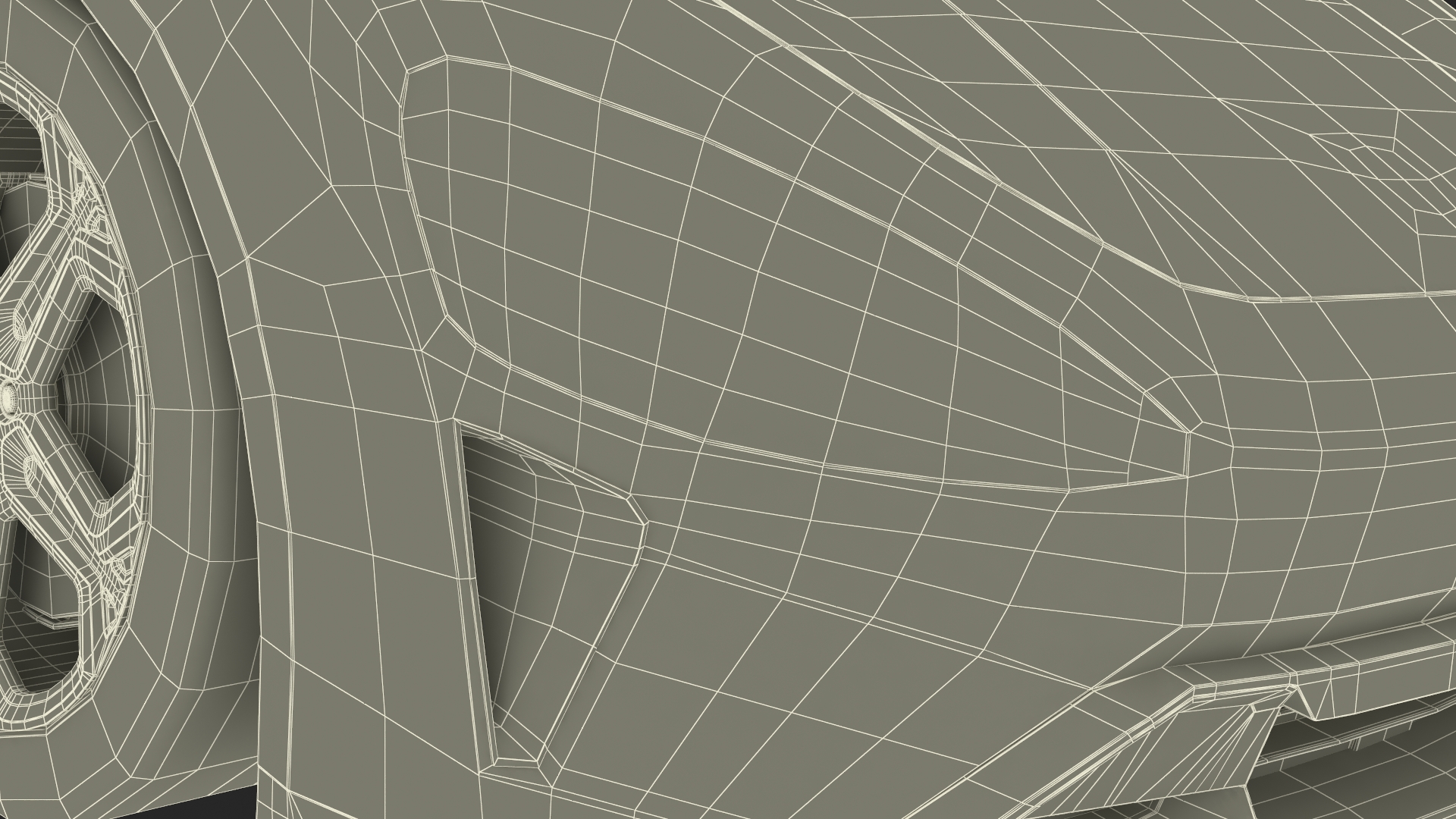 3D model Electric Car Sedan Orange