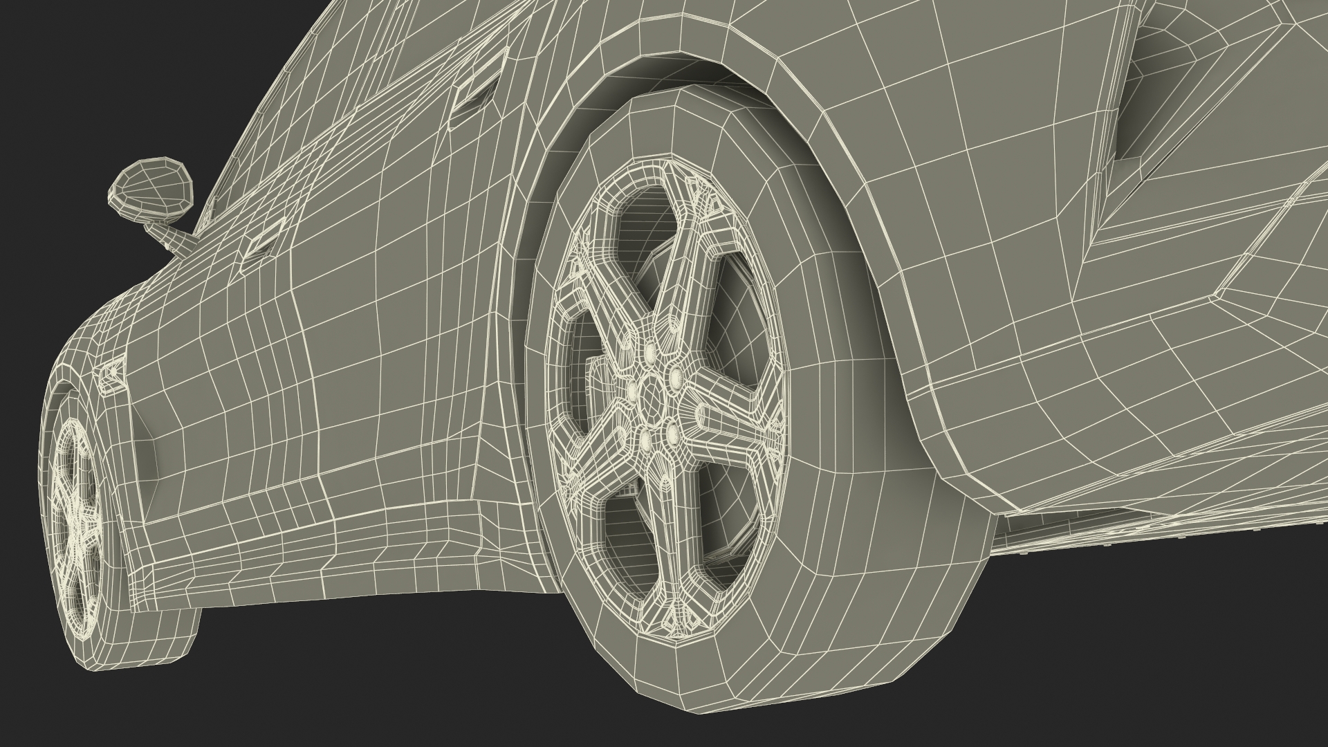 3D model Electric Car Sedan Orange