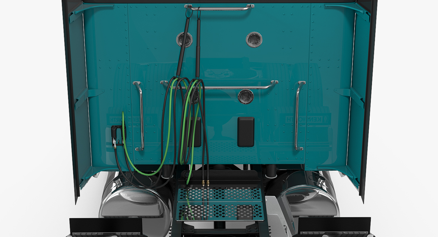 3D Truck Kenworth W990 with LNG Trailer