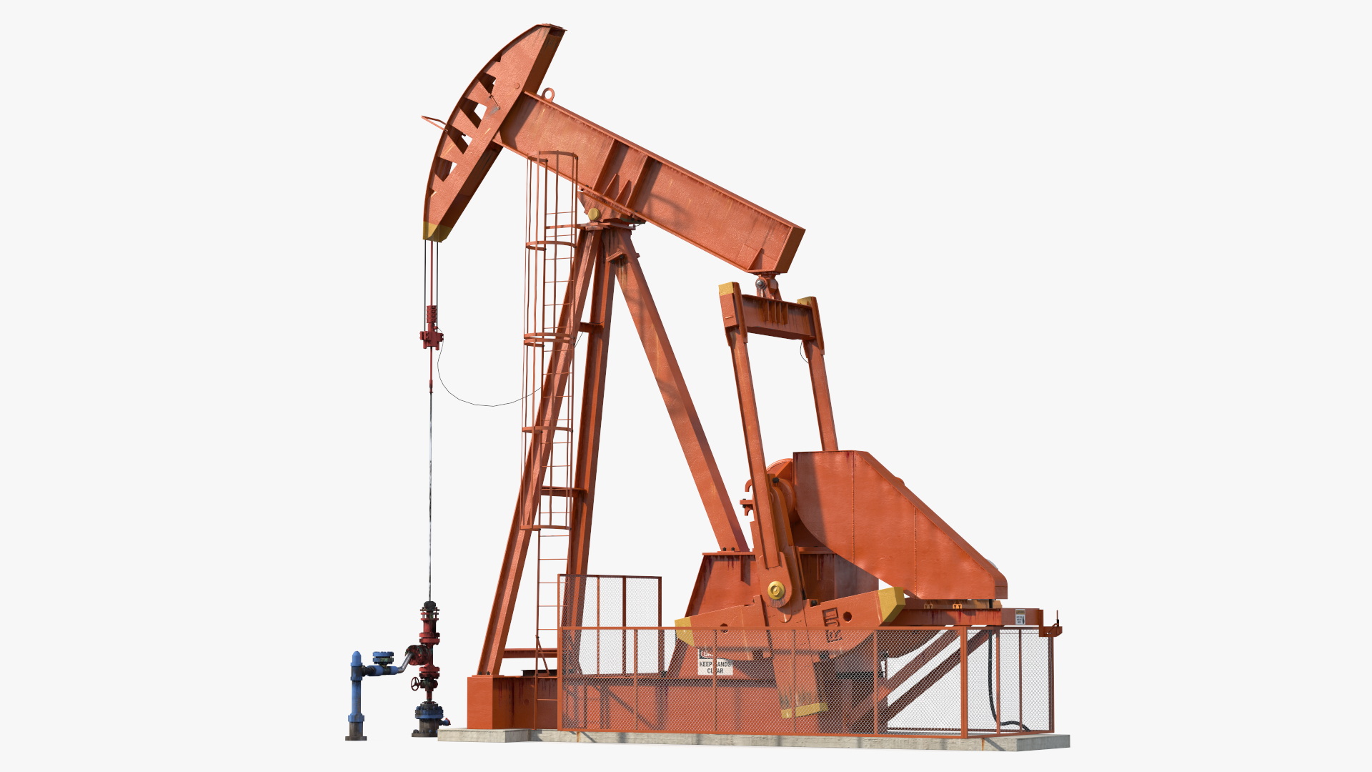 Oil Well Pump Jack Rigged for Maya 3D model