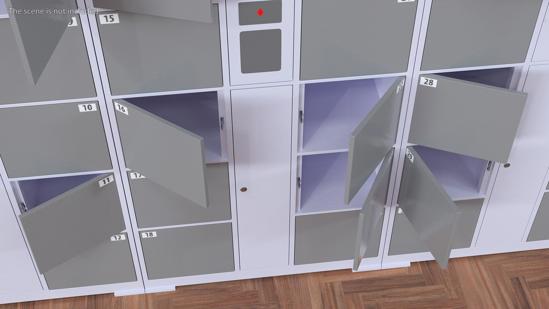 3D Automatic Parcel Storage System Grey