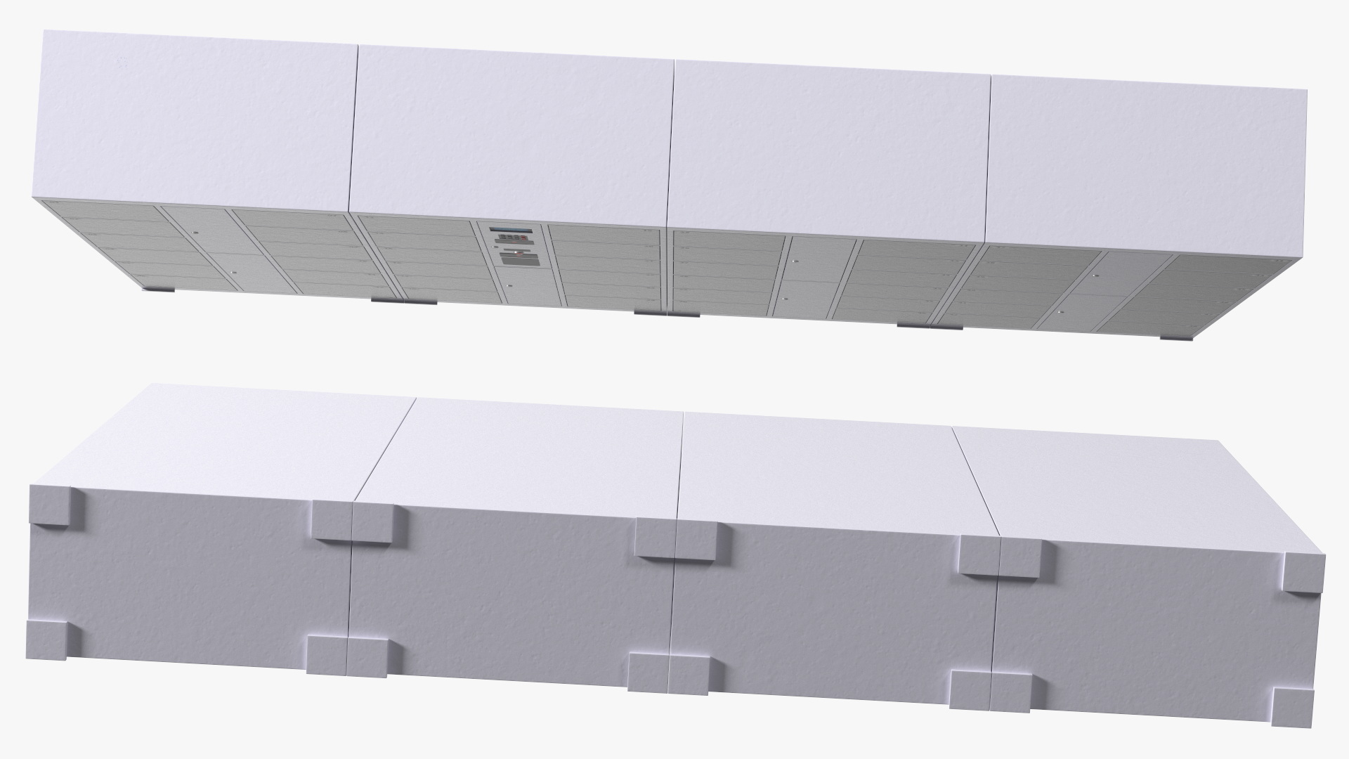 3D Automatic Parcel Storage System Grey