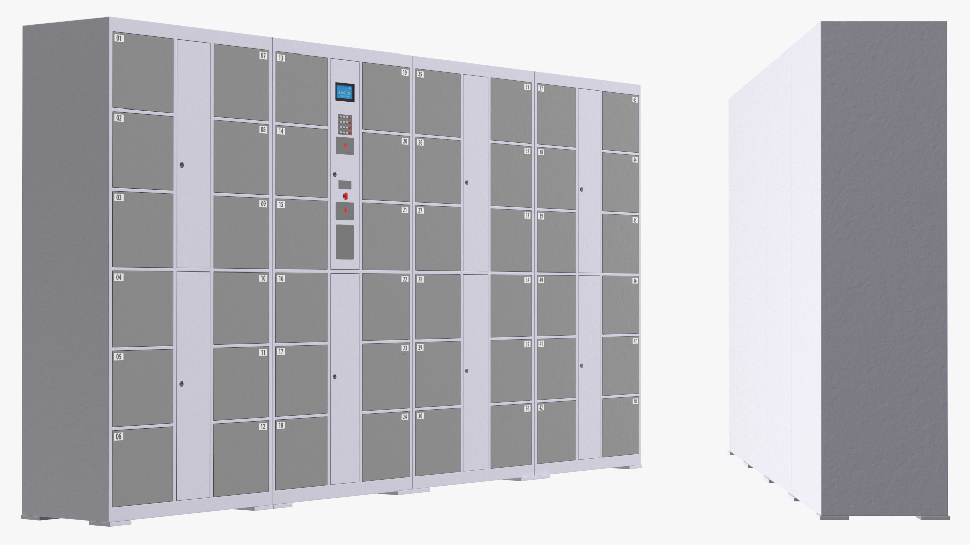 3D Automatic Parcel Storage System Grey