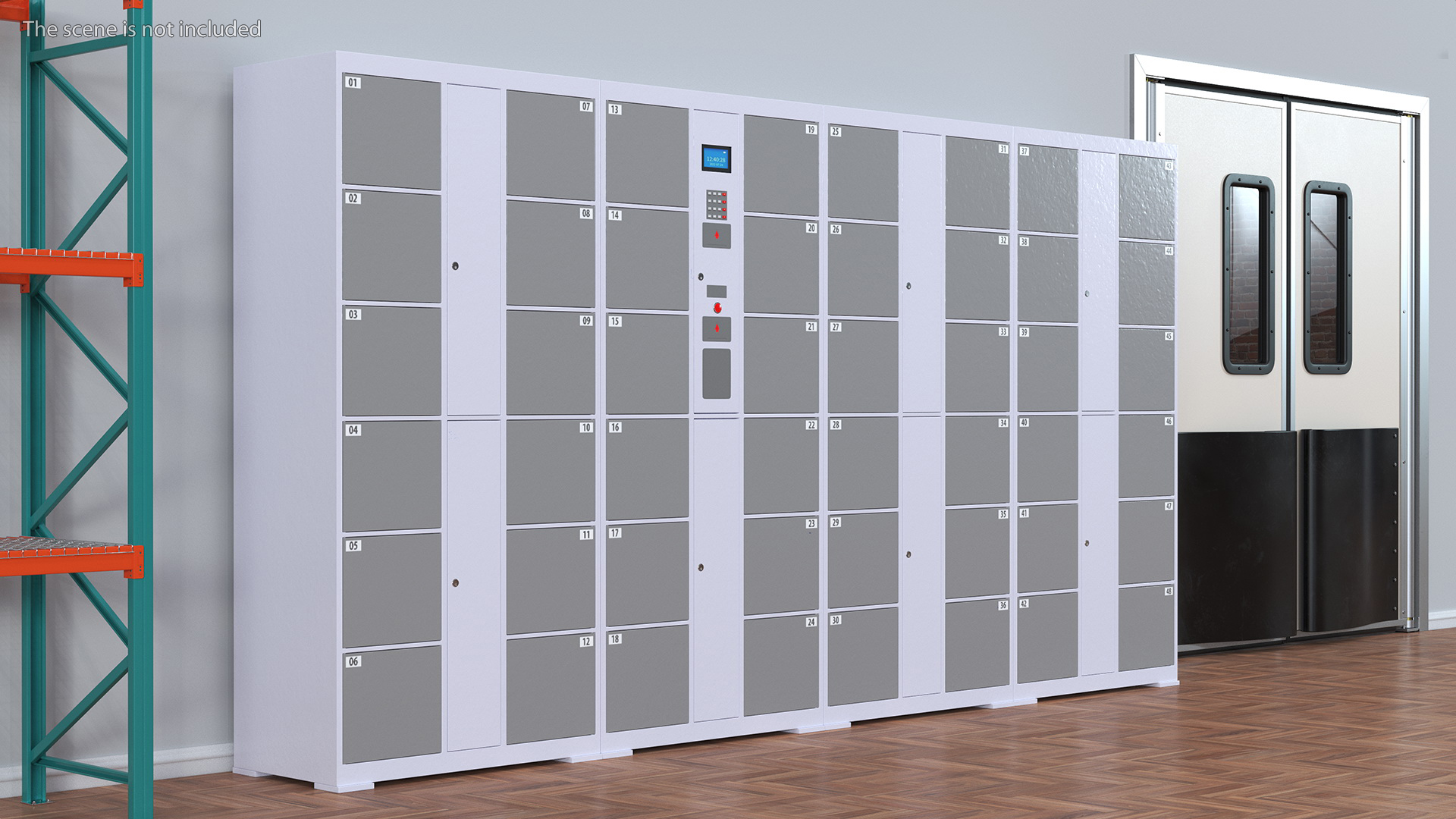 3D Automatic Parcel Storage System Grey