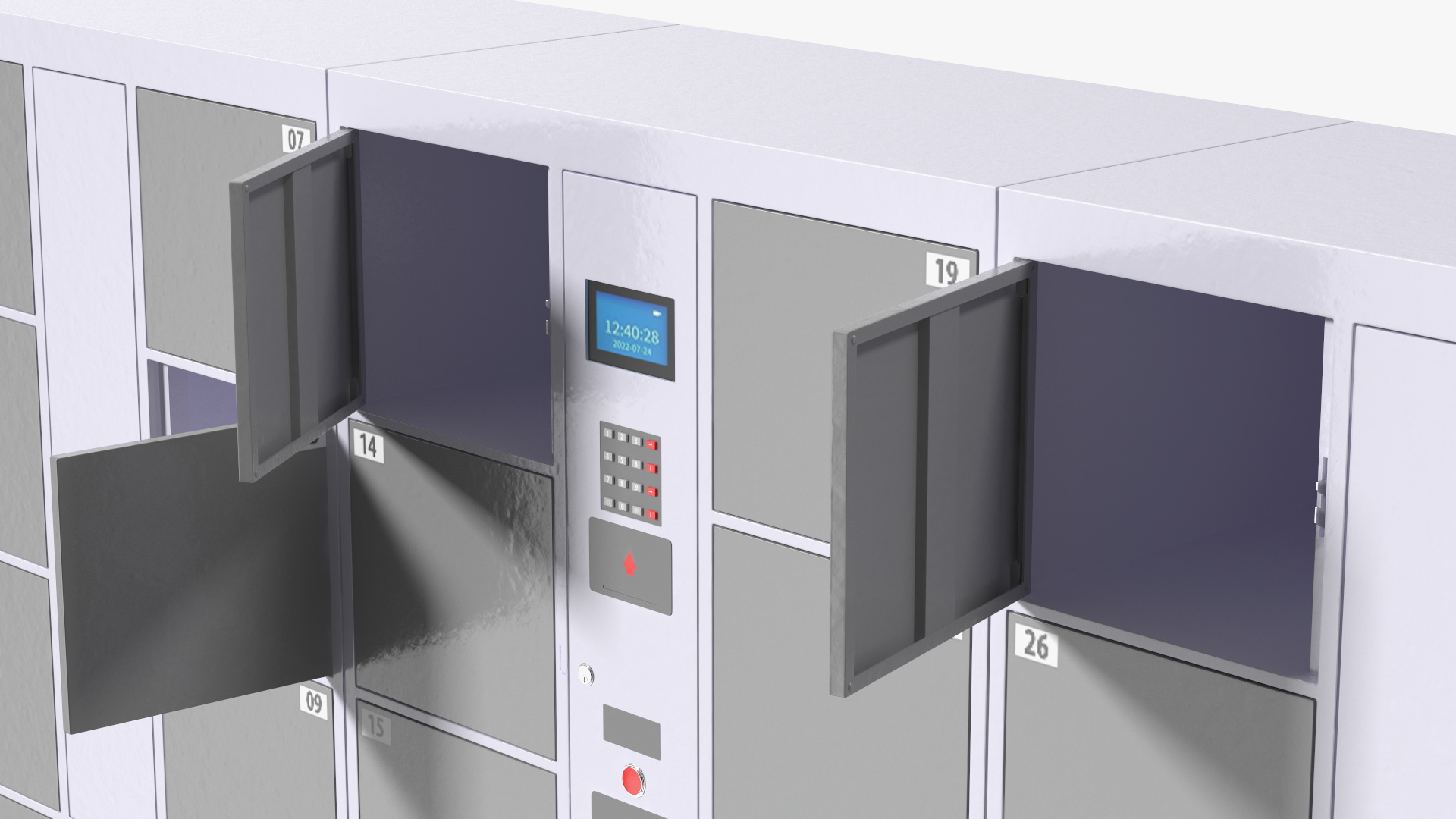 3D Automatic Parcel Storage System Grey