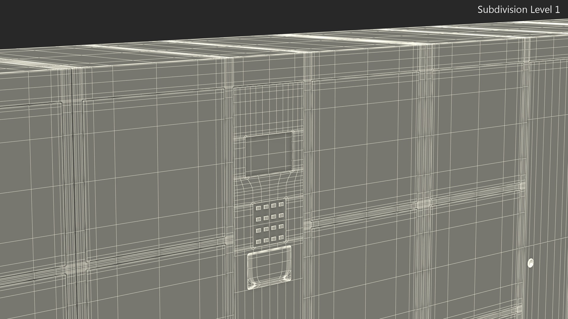 3D Automatic Parcel Storage System Grey