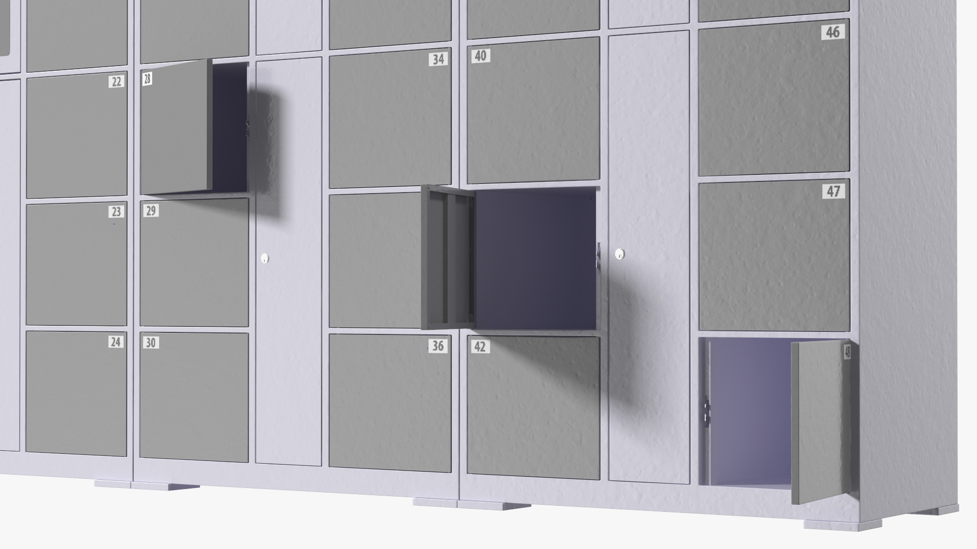 3D Automatic Parcel Storage System Grey