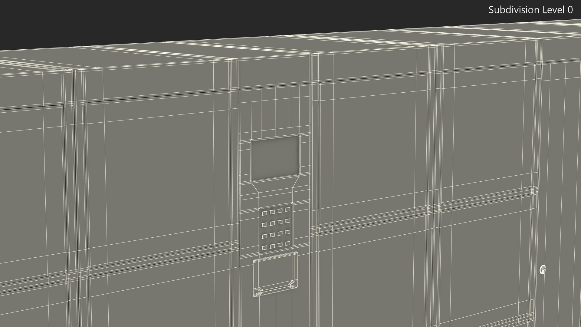 3D Automatic Parcel Storage System Grey