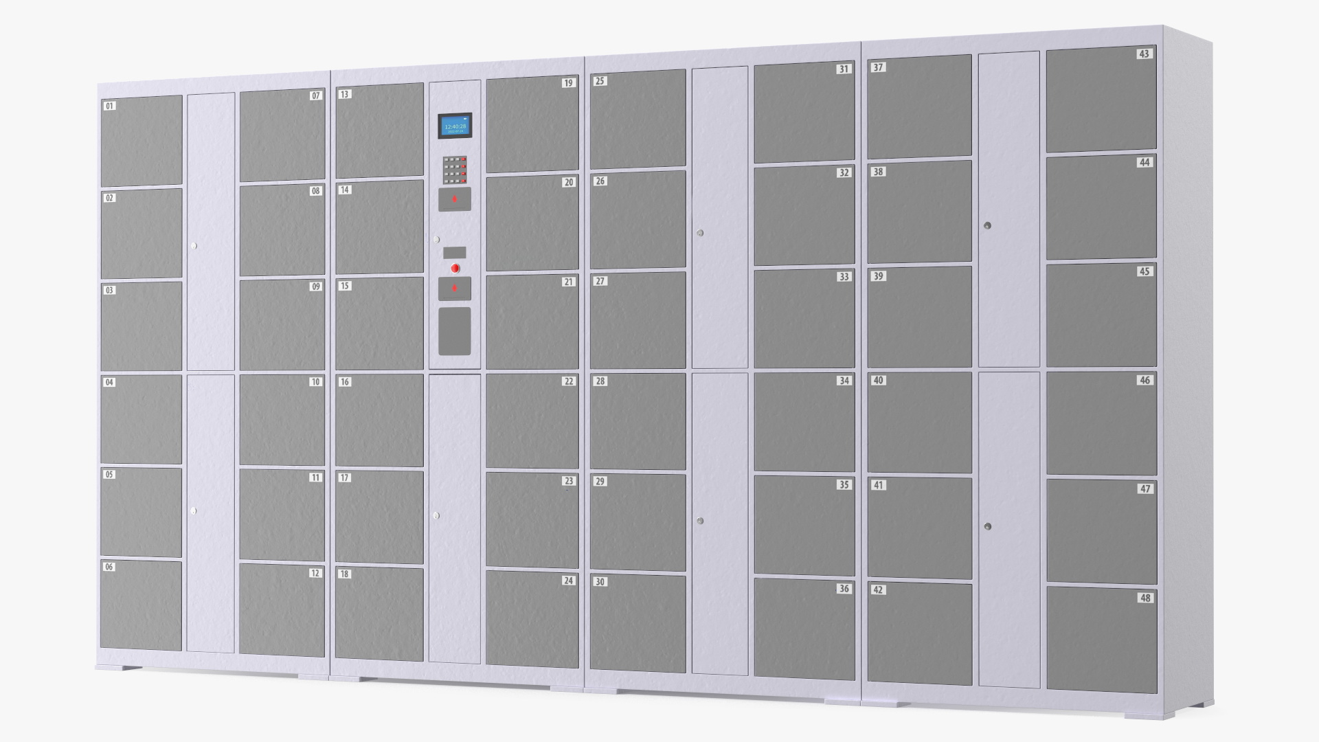 3D Automatic Parcel Storage System Grey