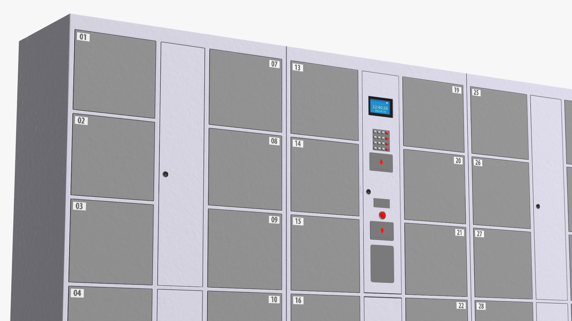 3D Automatic Parcel Storage System Grey