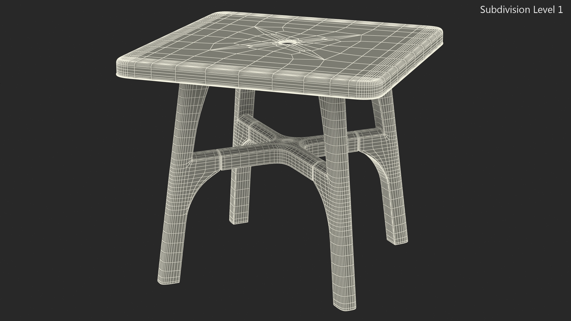 3D model Plastic Outdoor Table Red