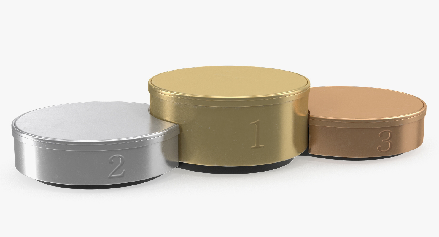 3D model Round Winners Podium