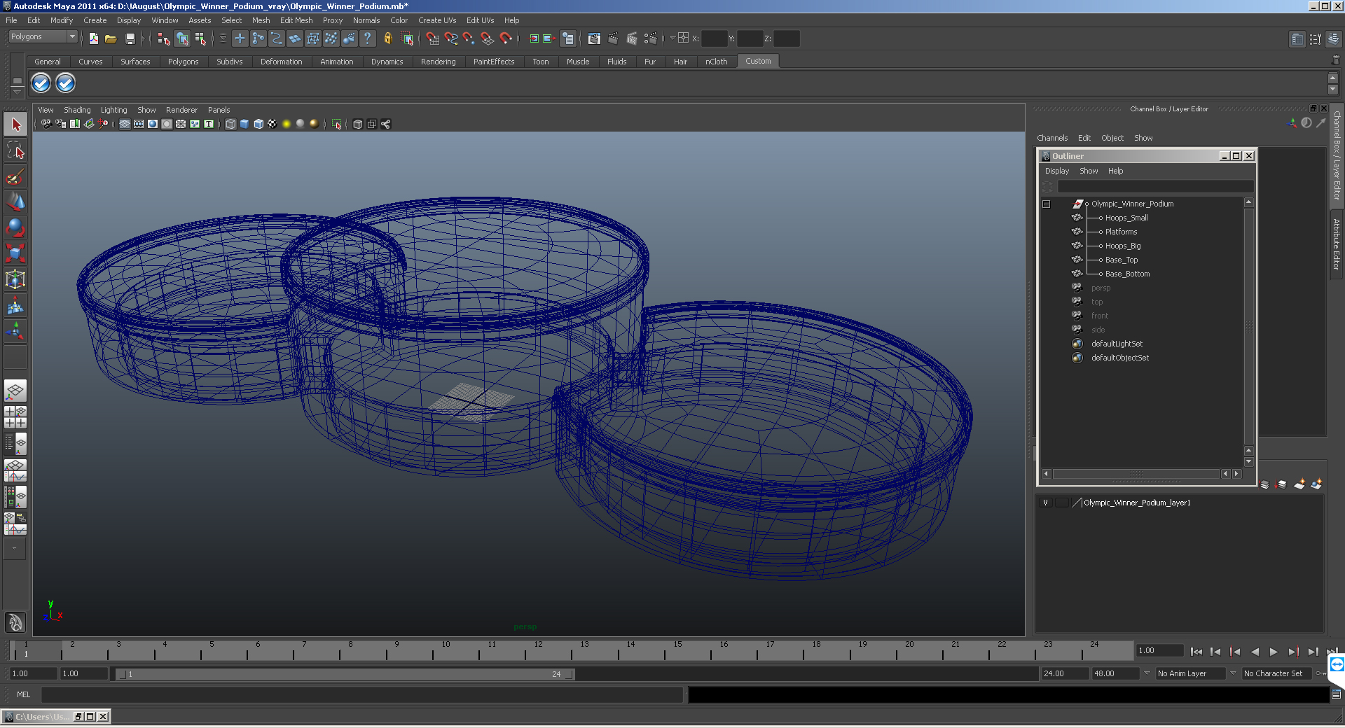 3D model Round Winners Podium