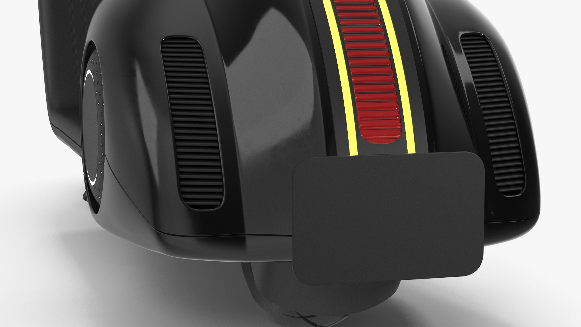 Modern Black Electric Scooter Lights On 3D model