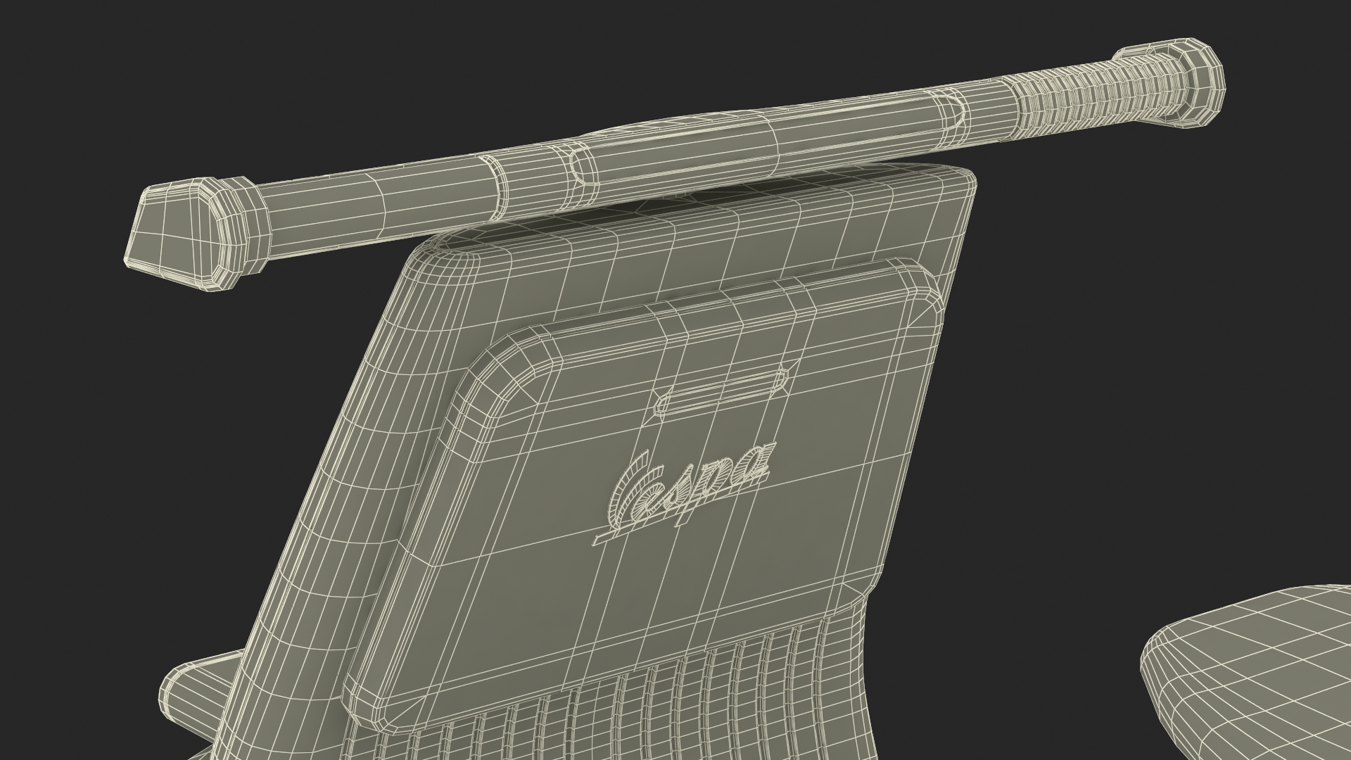 Modern Black Electric Scooter Lights On 3D model