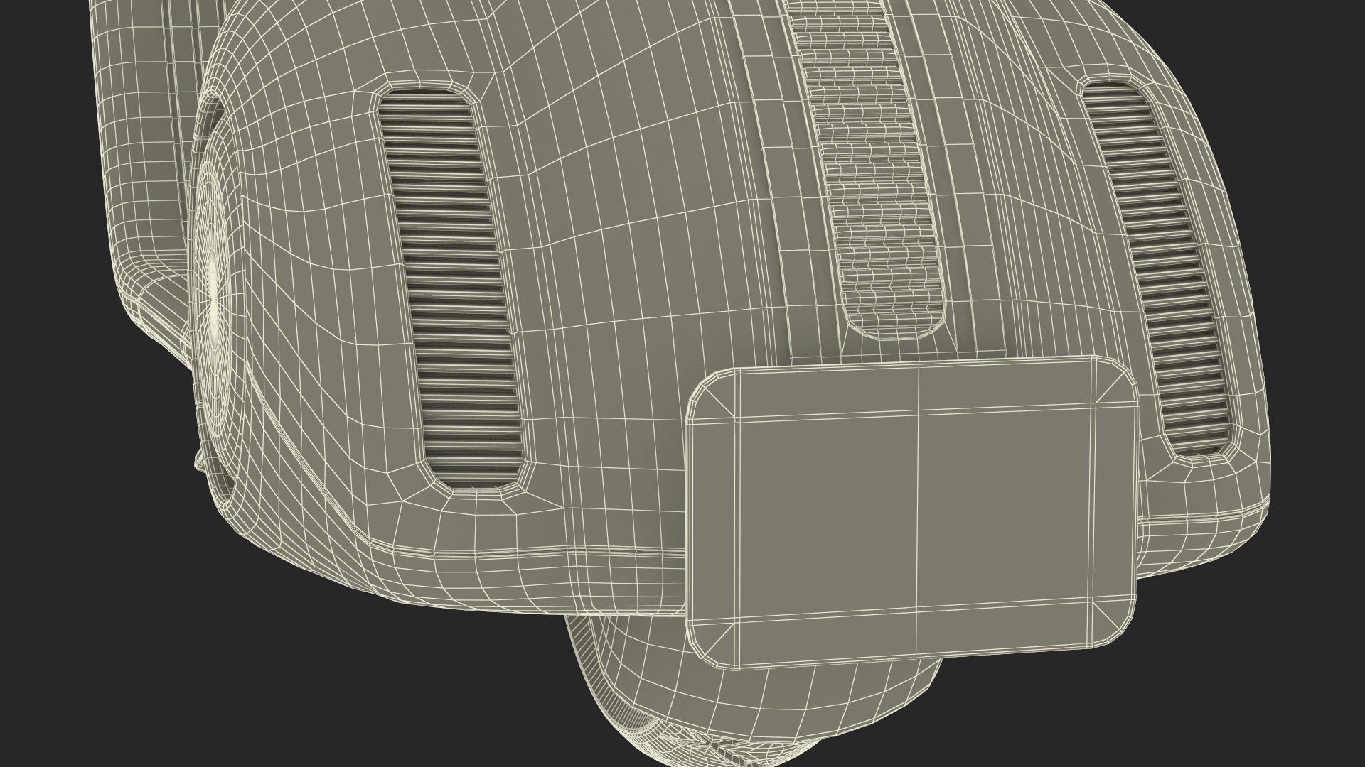 Modern Black Electric Scooter Lights On 3D model