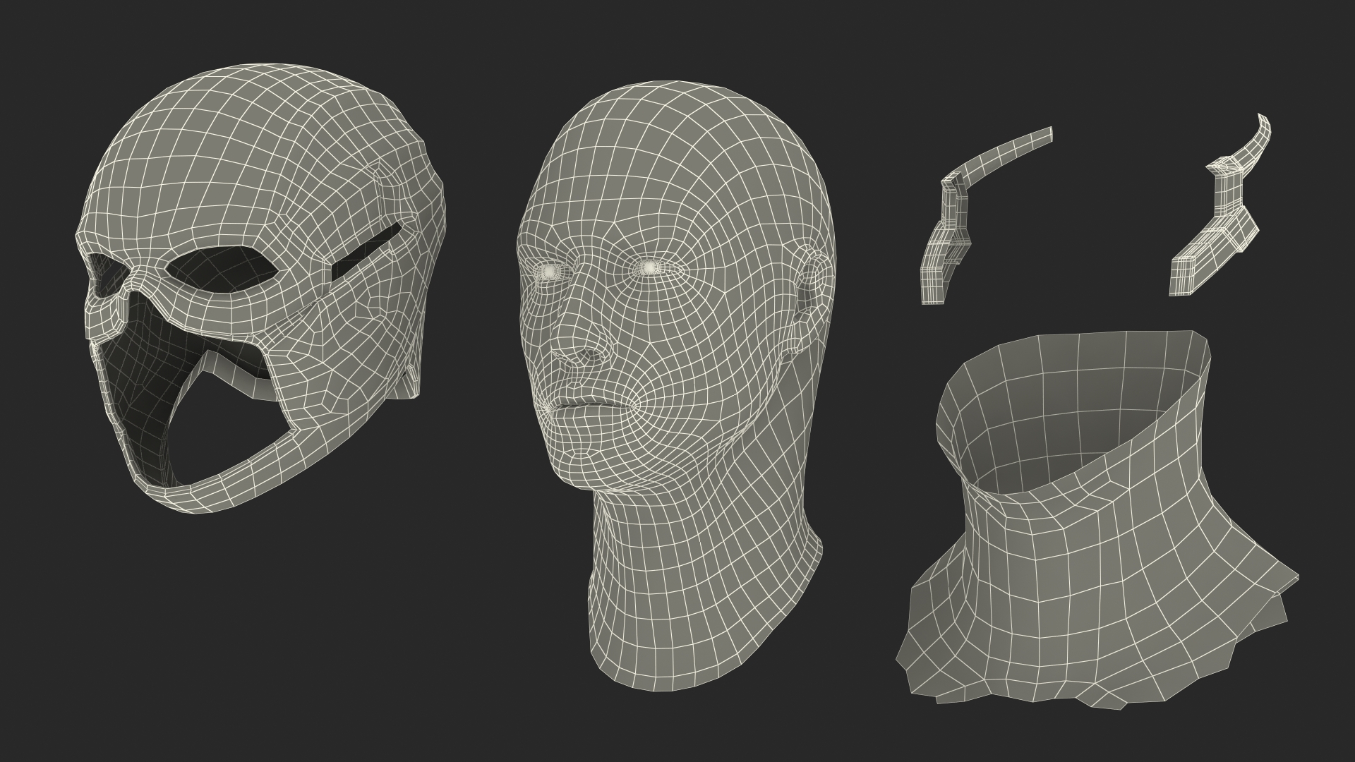 Flash Comics Character Head 3D