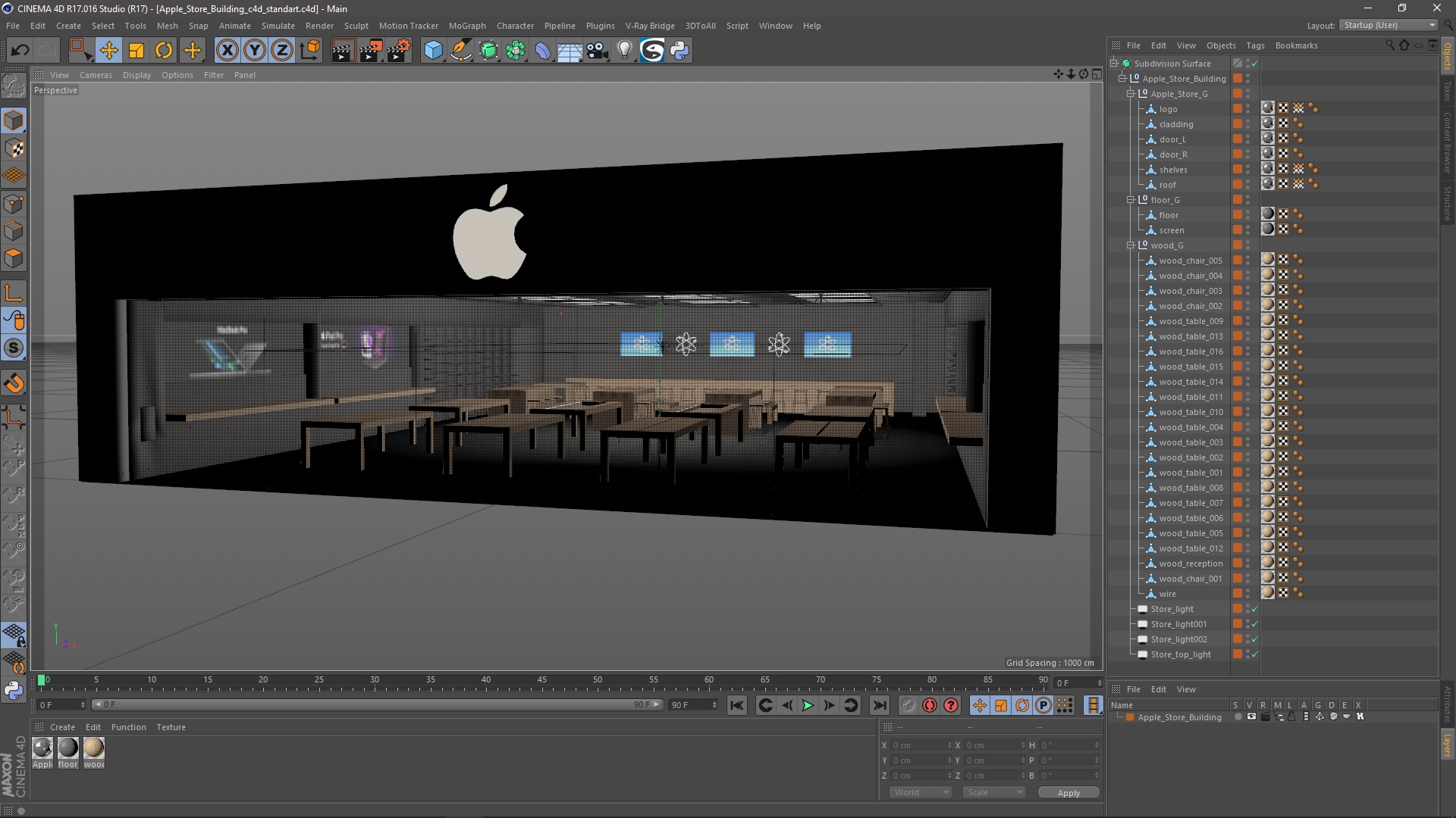 3D model Apple Store Building