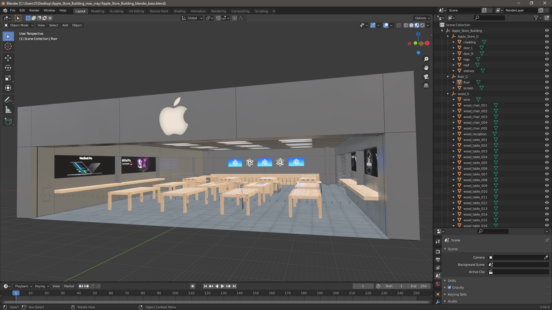 3D model Apple Store Building