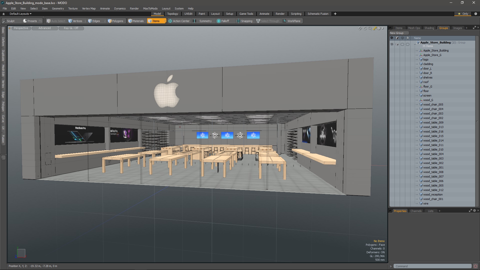 3D model Apple Store Building