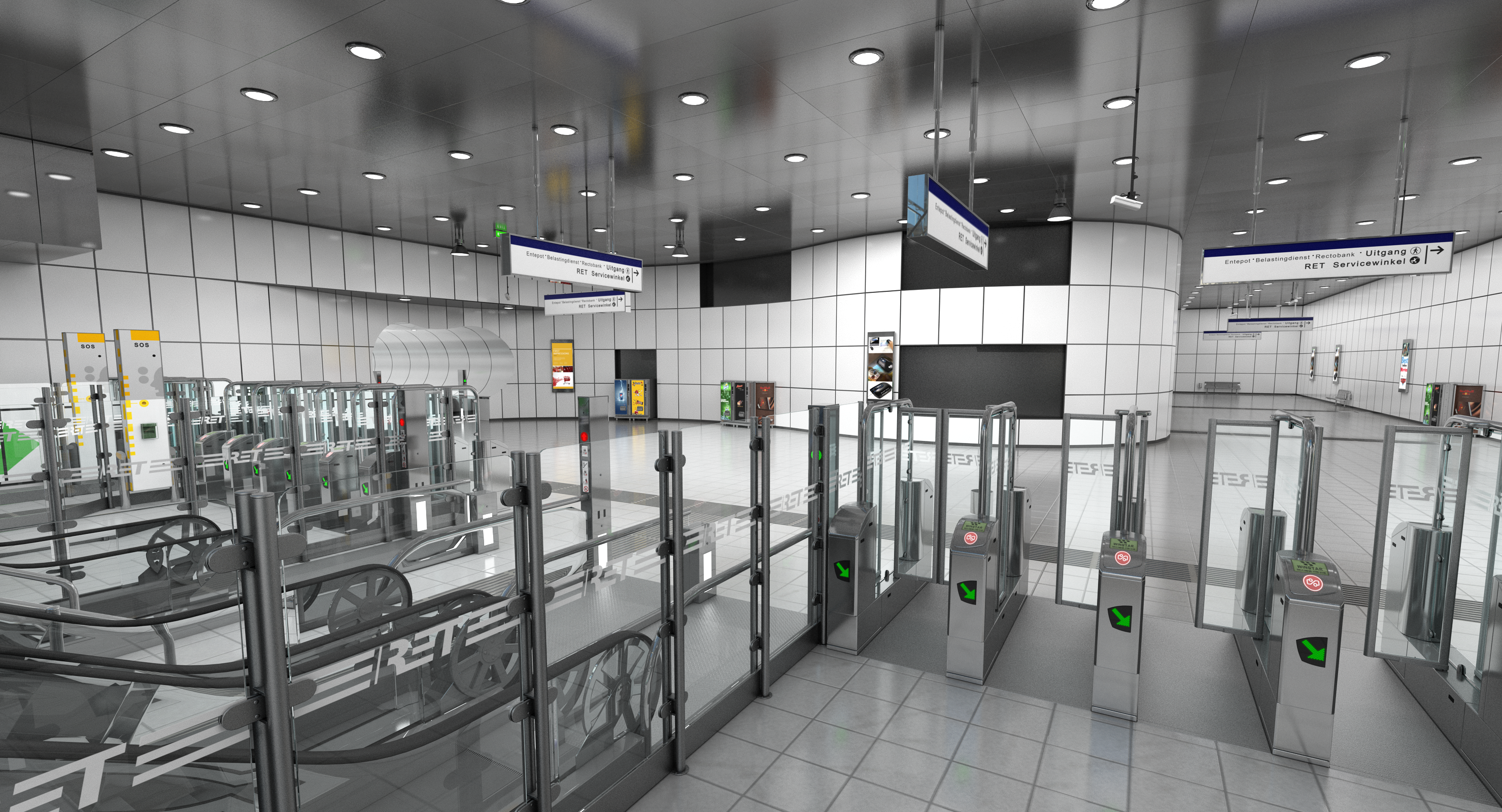 Wilhelminaplein Subway Metro Station With Train, view 9