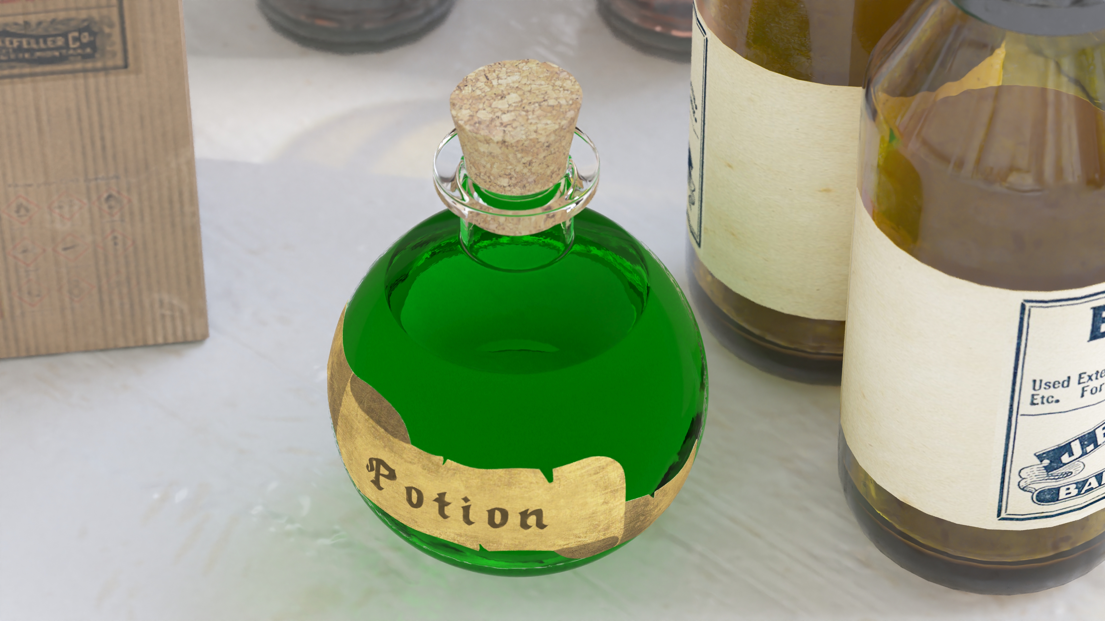 Potion in Glass Jar 3D model