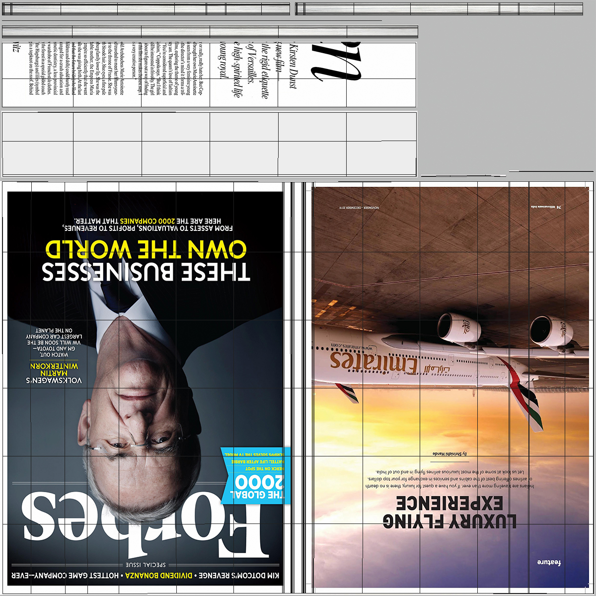 3D Forbes and Esquire Magazines model