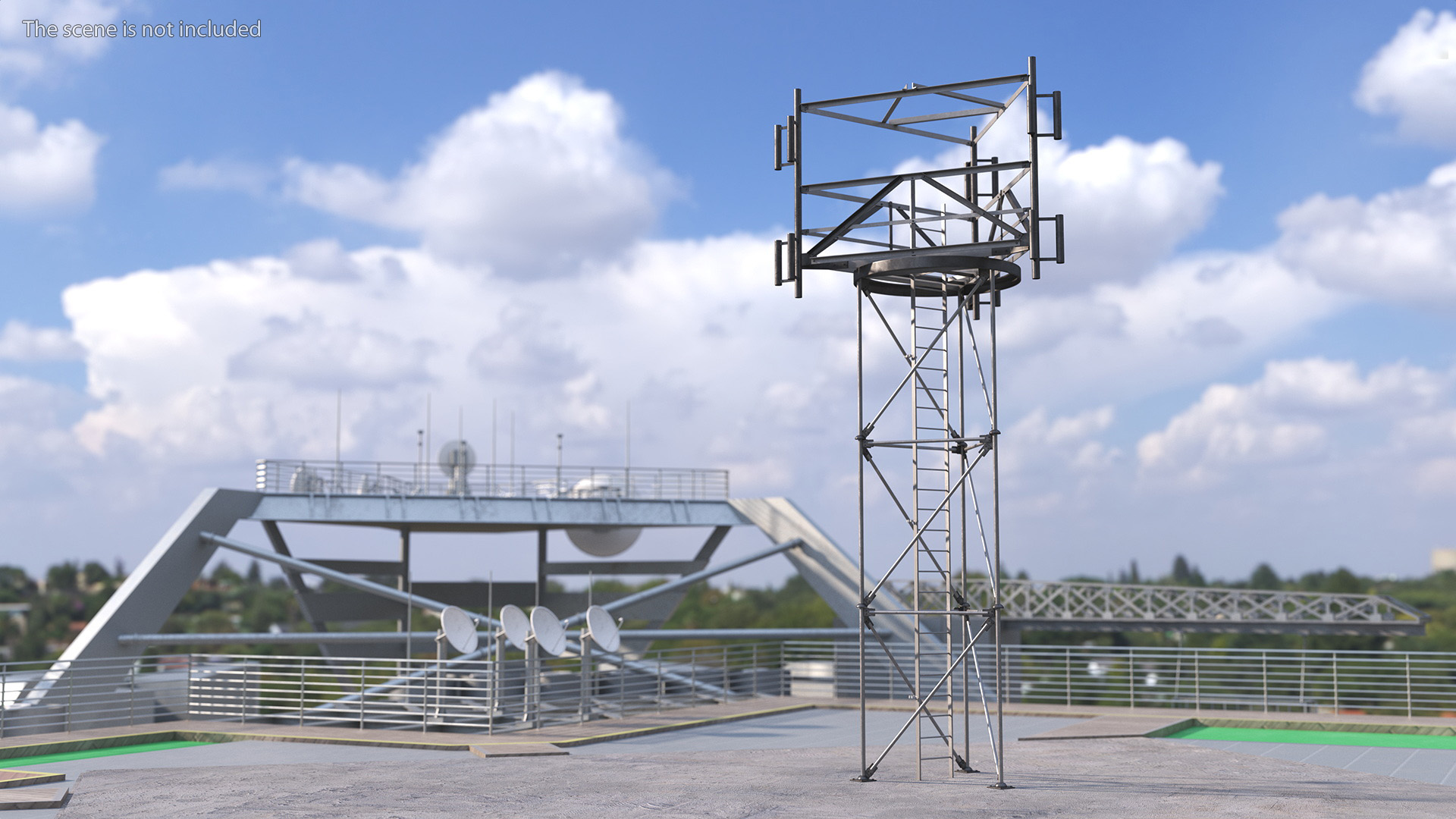 3D model Observation Tower on Roof
